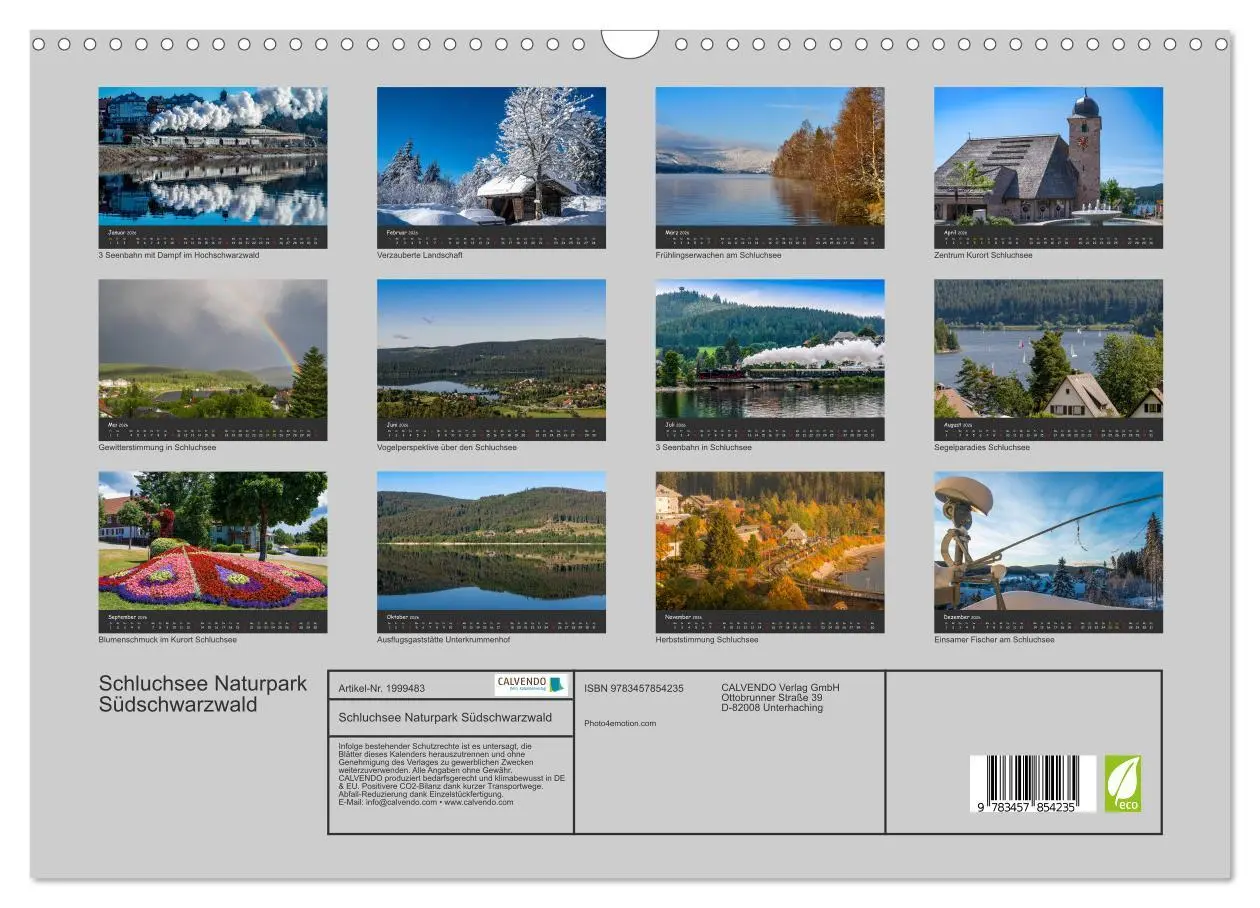 Bild: 9783457854235 | Schluchsee Naturpark Südschwarzwald (Wandkalender 2026 DIN A3...