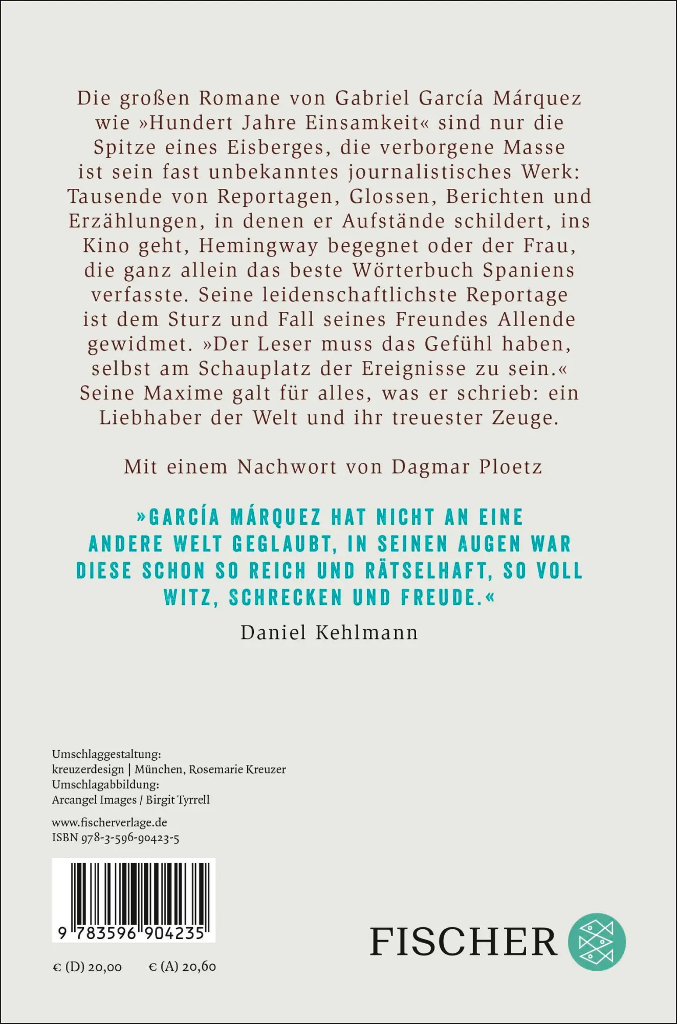 Rückseite: 9783596904235 | Der schönste Beruf der Welt | Gabriel García Márquez | Taschenbuch