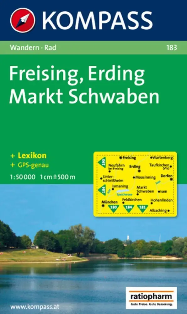Cover: 9783854914235 | KOMPASS Wanderkarte 183 Freising - Erding - Markt Schwaben 1:50.000