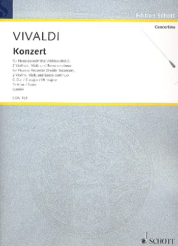 Cover: 9790001024235 | Concerto C Major op. 44/11 RV 443 / PV 79 | Antonio Vivaldi | Partitur