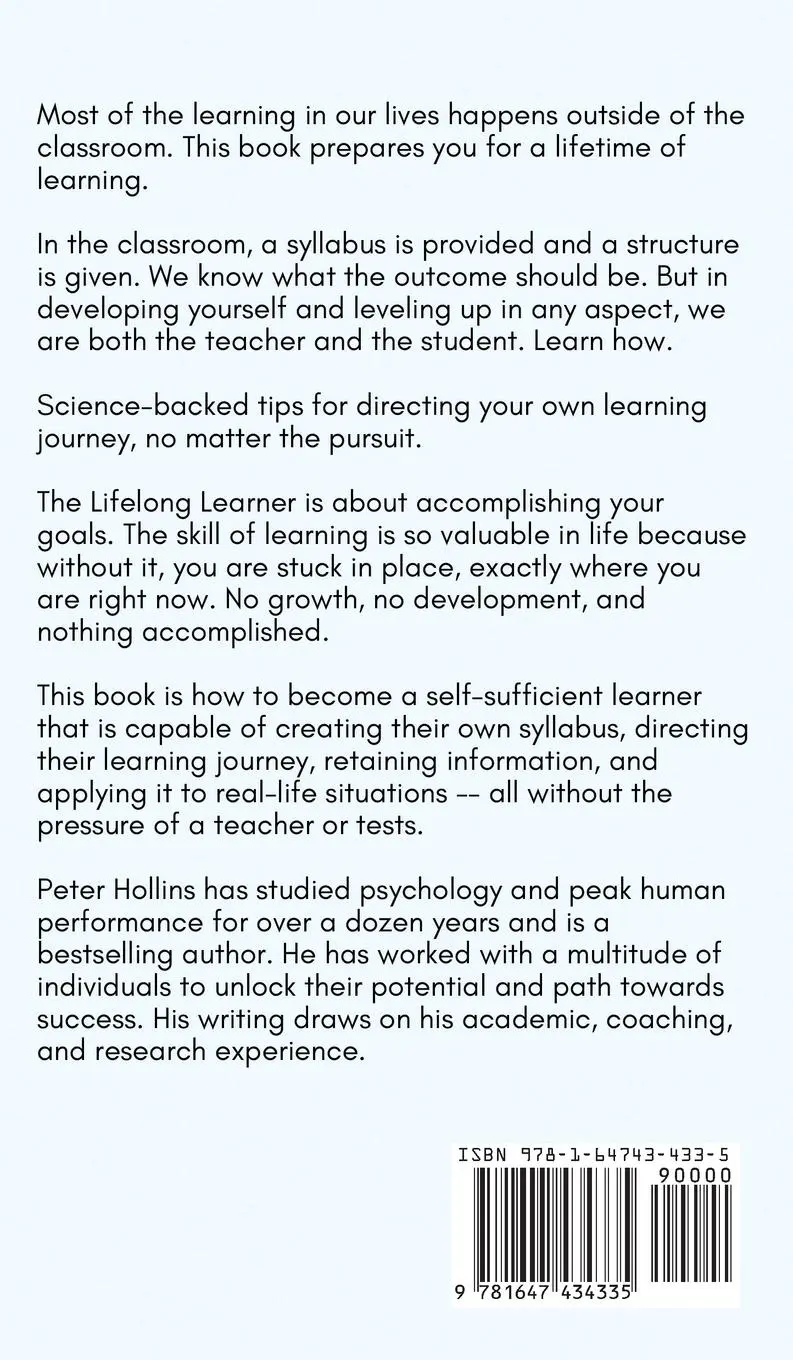 Rückseite: 9781647434335 | The Lifelong Learner | Peter Hollins | Buch | Englisch | 2023
