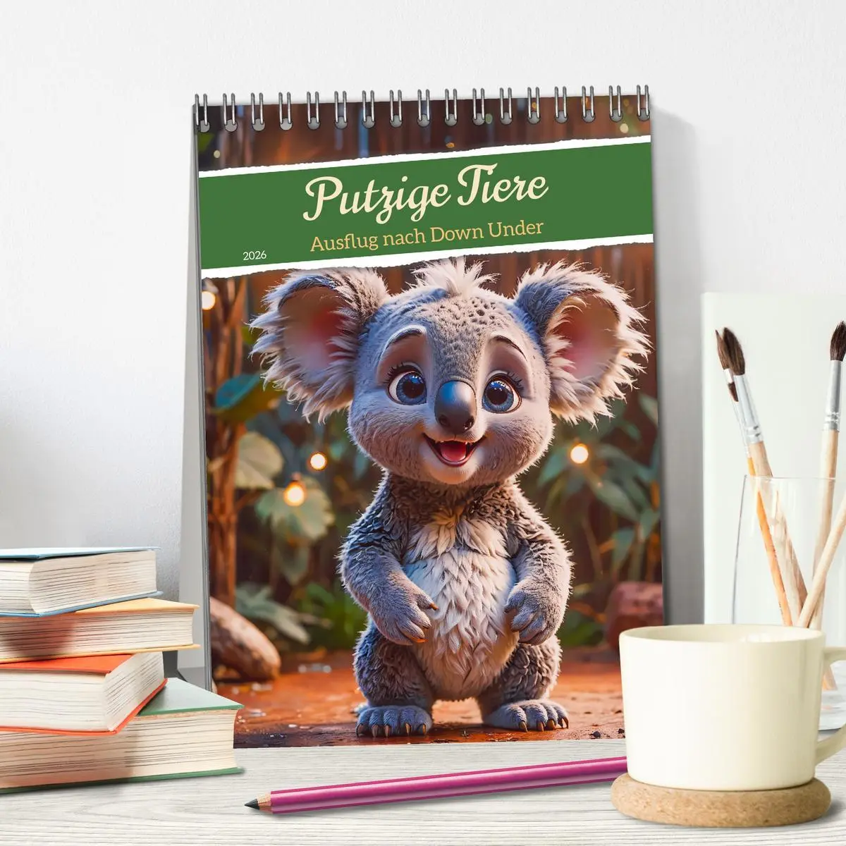 Bild: 9783516244335 | Putzige Tiere - Ausflug nach Down Under (Tischkalender 2026 DIN A5...
