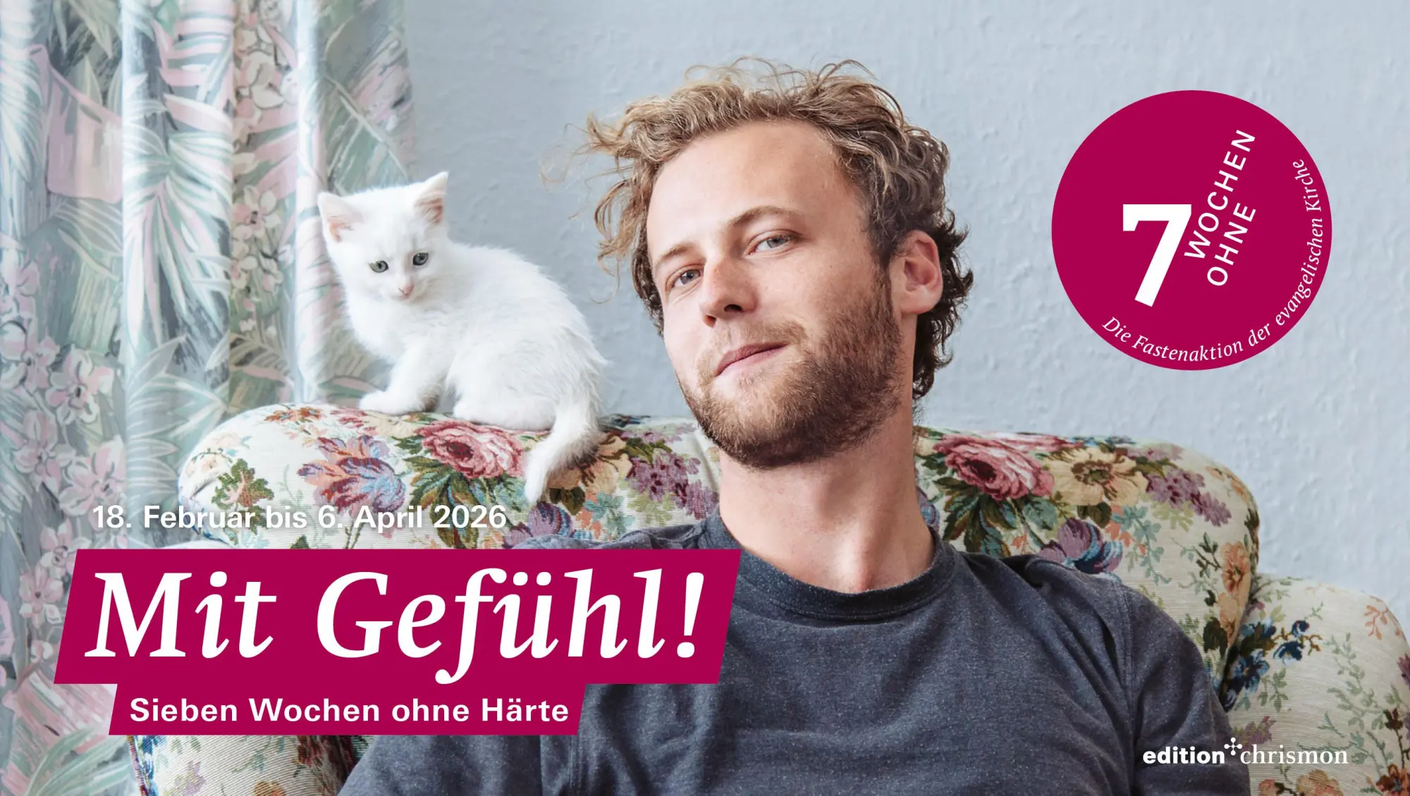 Cover: 9783960384335 | Fastenkalender 2026: Tischkalender | Mit Gefühl! 7 Wochen ohne Härte