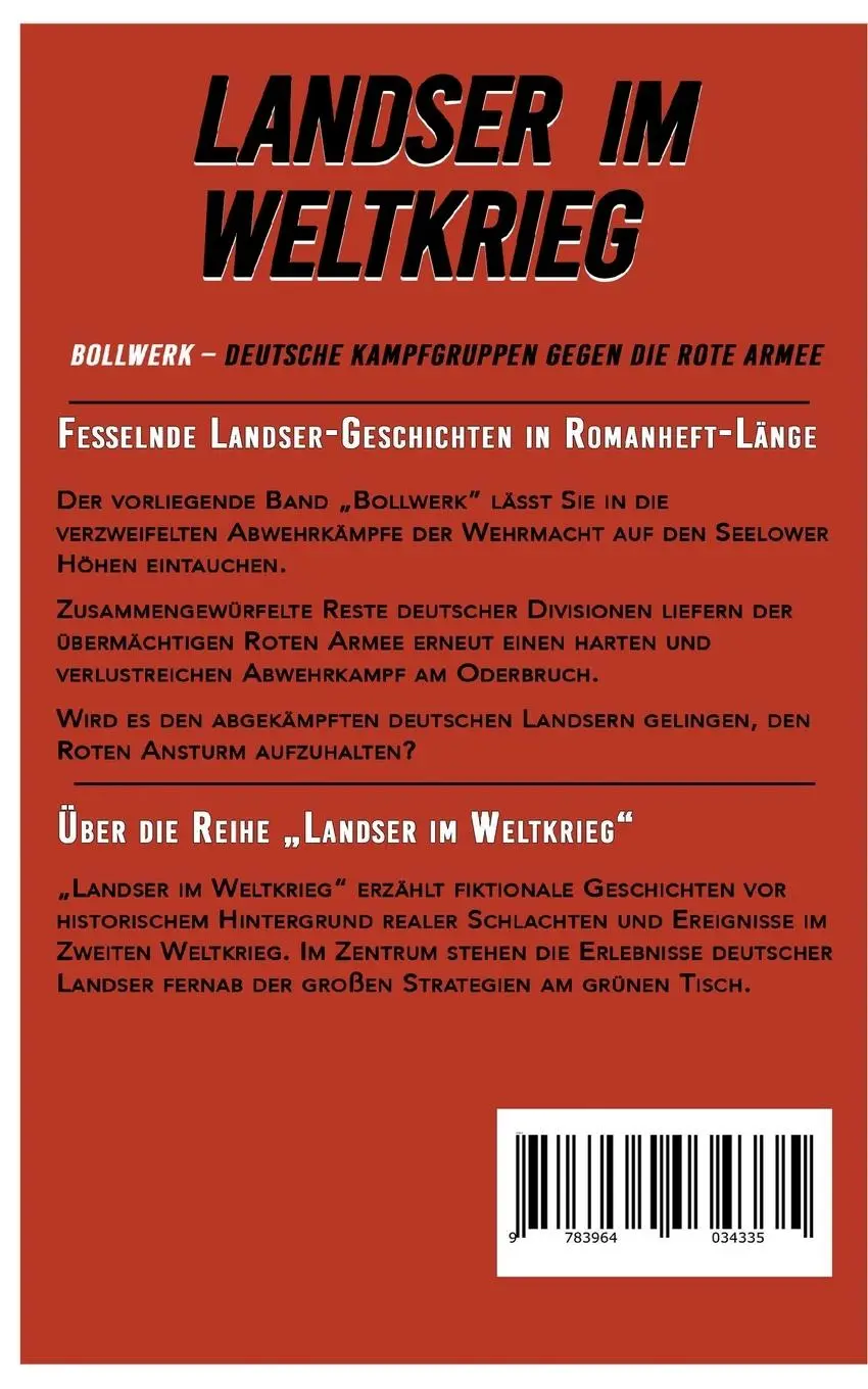 Rückseite: 9783964034335 | Landser im Weltkrieg ¿ Bollwerk | Hermann Weinhauer | Taschenbuch