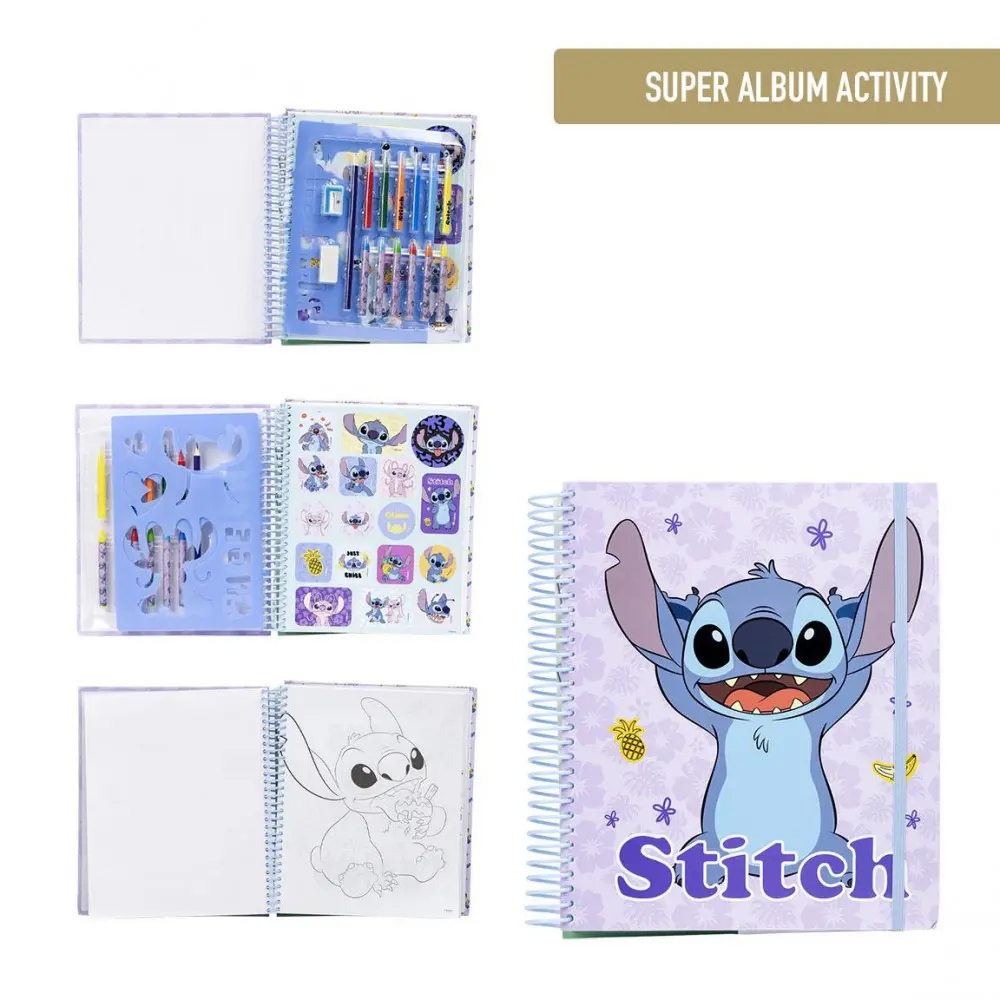 STITCH - Super-Aktivitaetsalbum faerbbar, hellbl