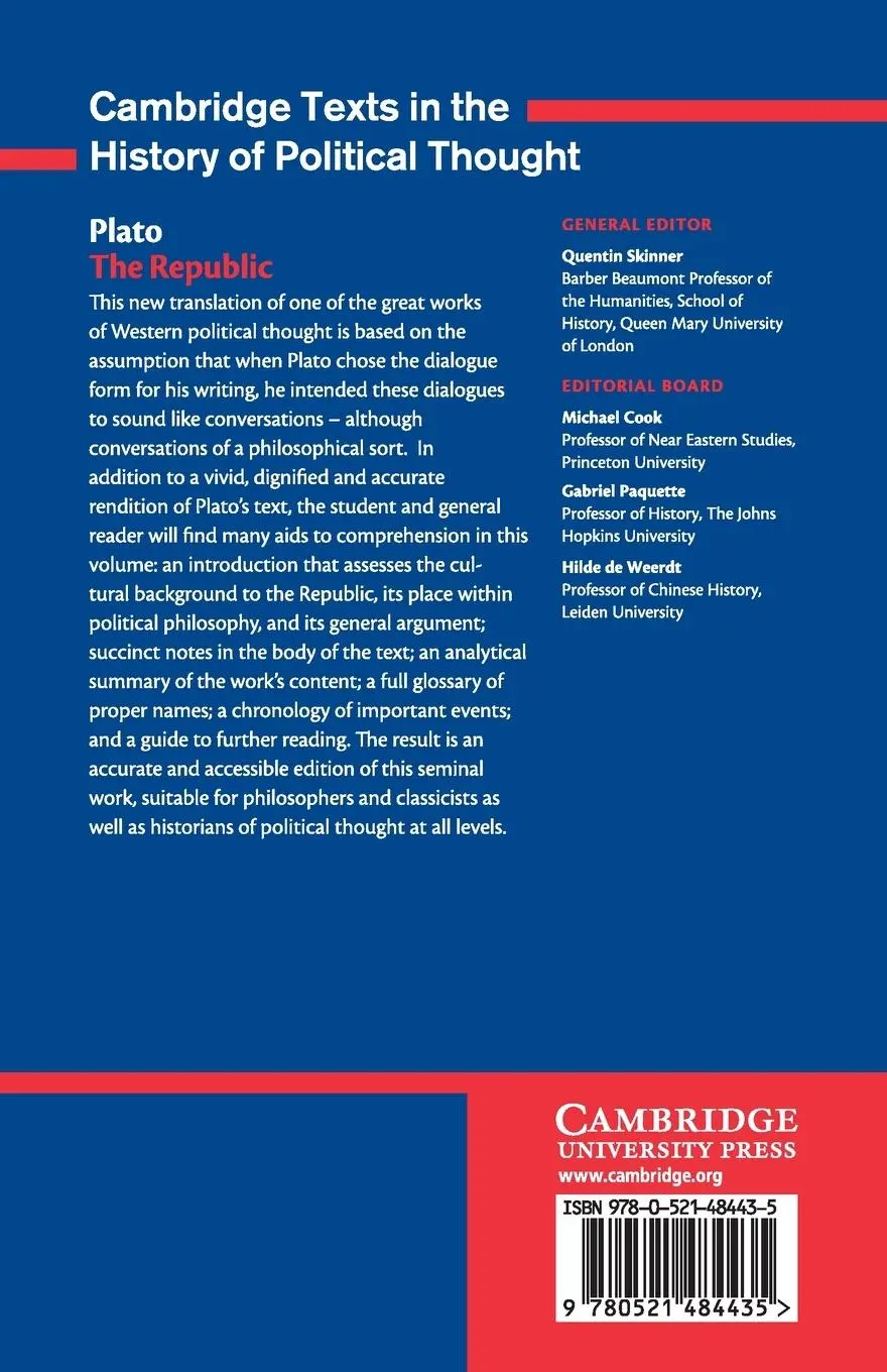 Rückseite: 9780521484435 | Plato | 'The Republic' | Plato | Taschenbuch | Kartoniert / Broschiert