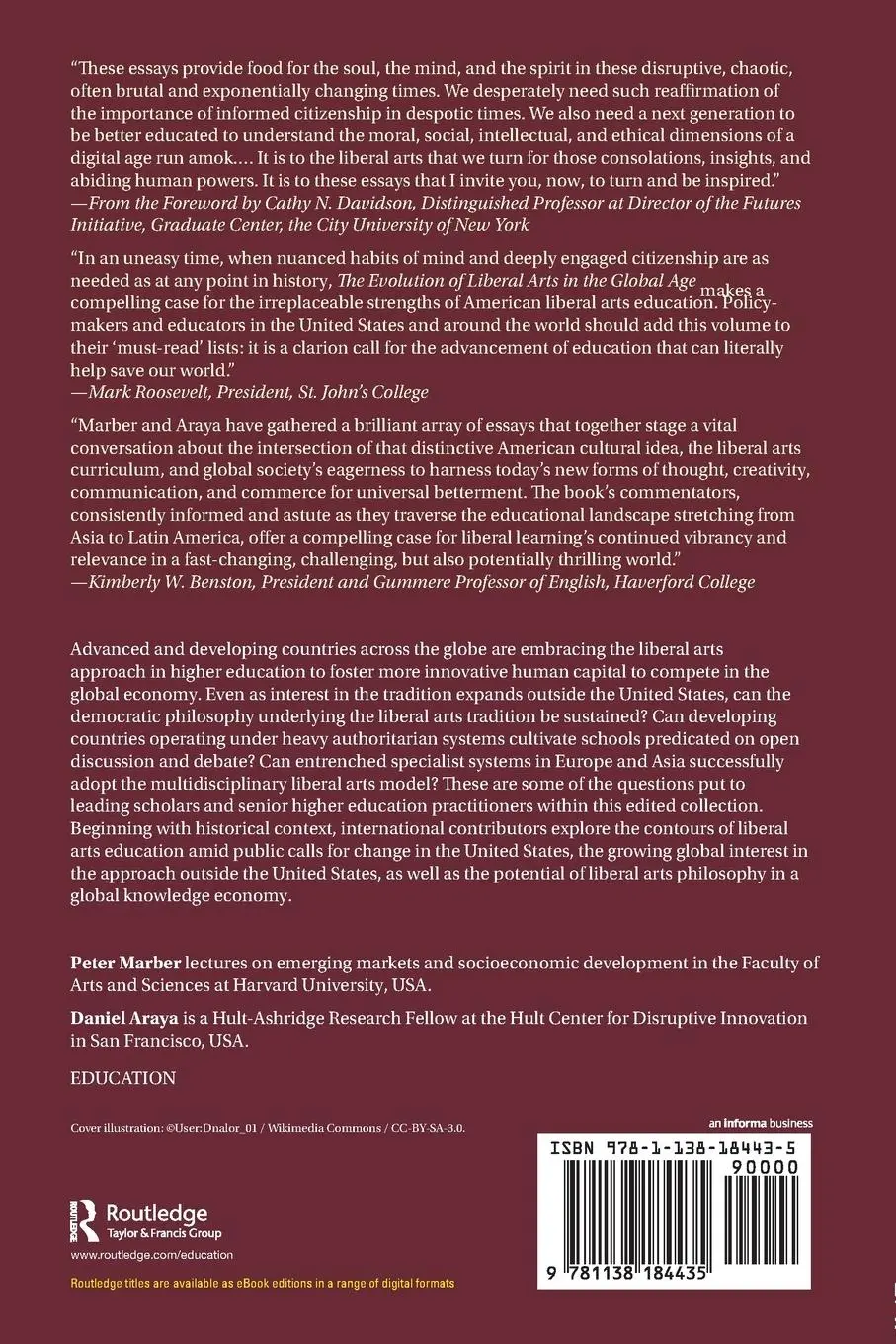 Rückseite: 9781138184435 | The Evolution of Liberal Arts in the Global Age | Peter Marber (u. a.)