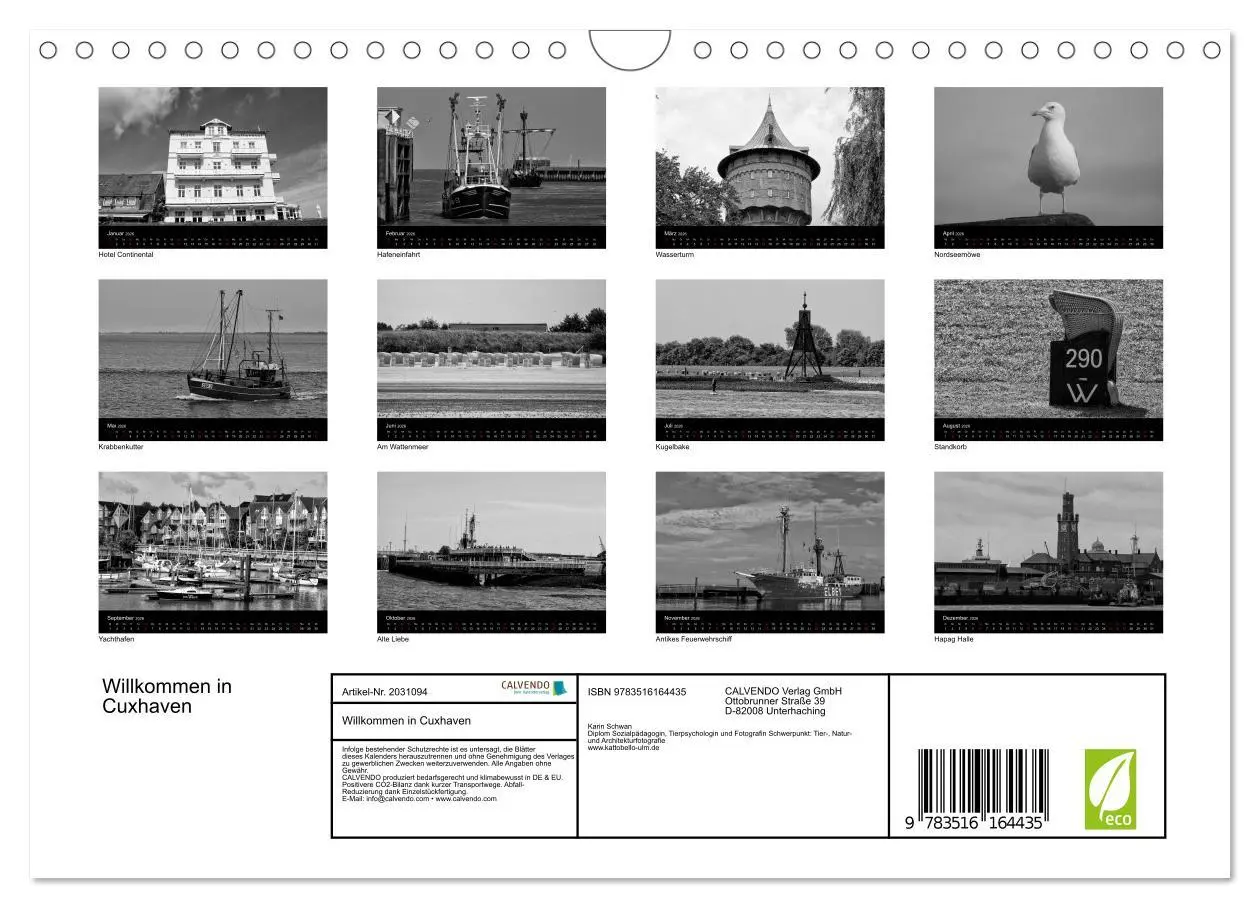 Bild: 9783516164435 | Willkommen in Cuxhaven (Wandkalender 2026 DIN A4 quer), CALVENDO...
