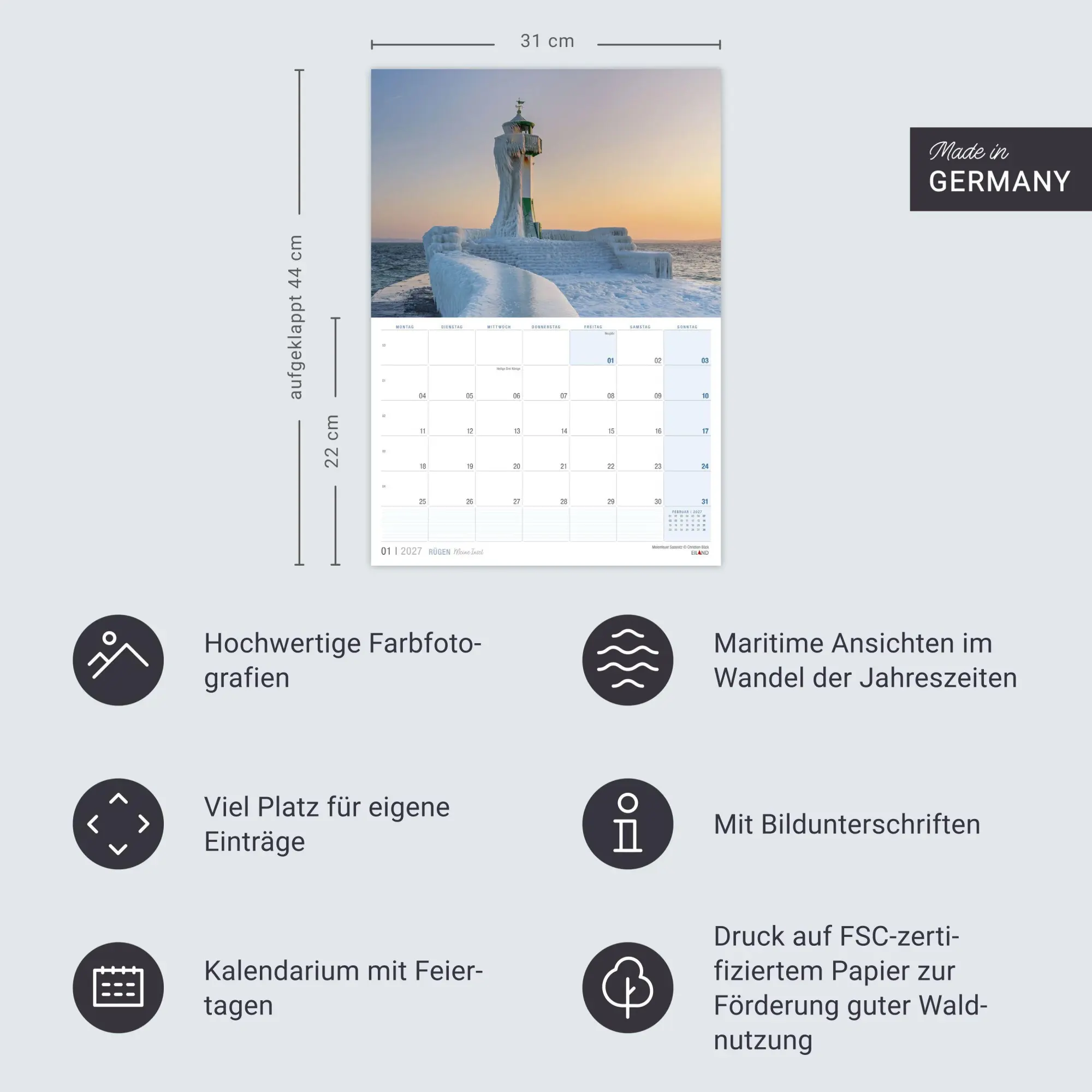 Bild: 9783964024435 | Rügen ...meine Insel Kalender 2027 | Eiland | Kalender | 13 S. | 2027