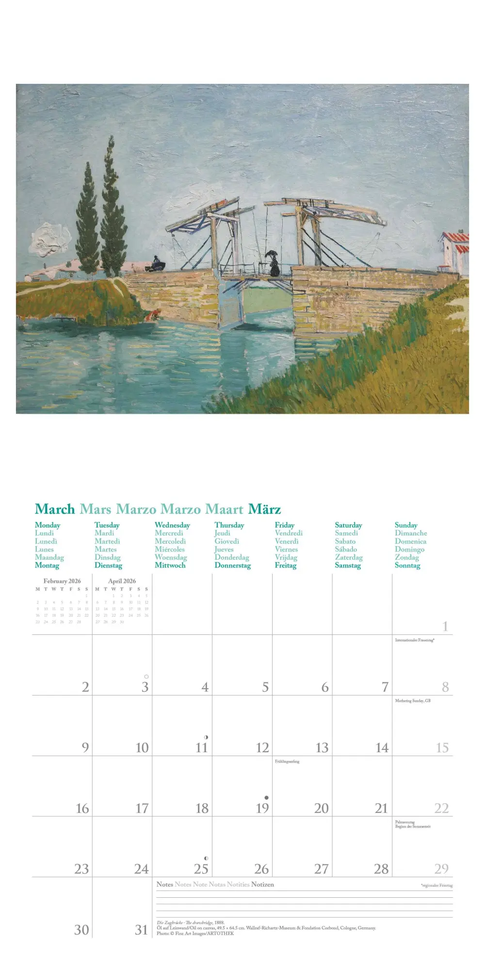 Bild: 4069095004535 | Vincent van Gogh 2026 - Wand-Kalender - Broschüren-Kalender - 30x30...