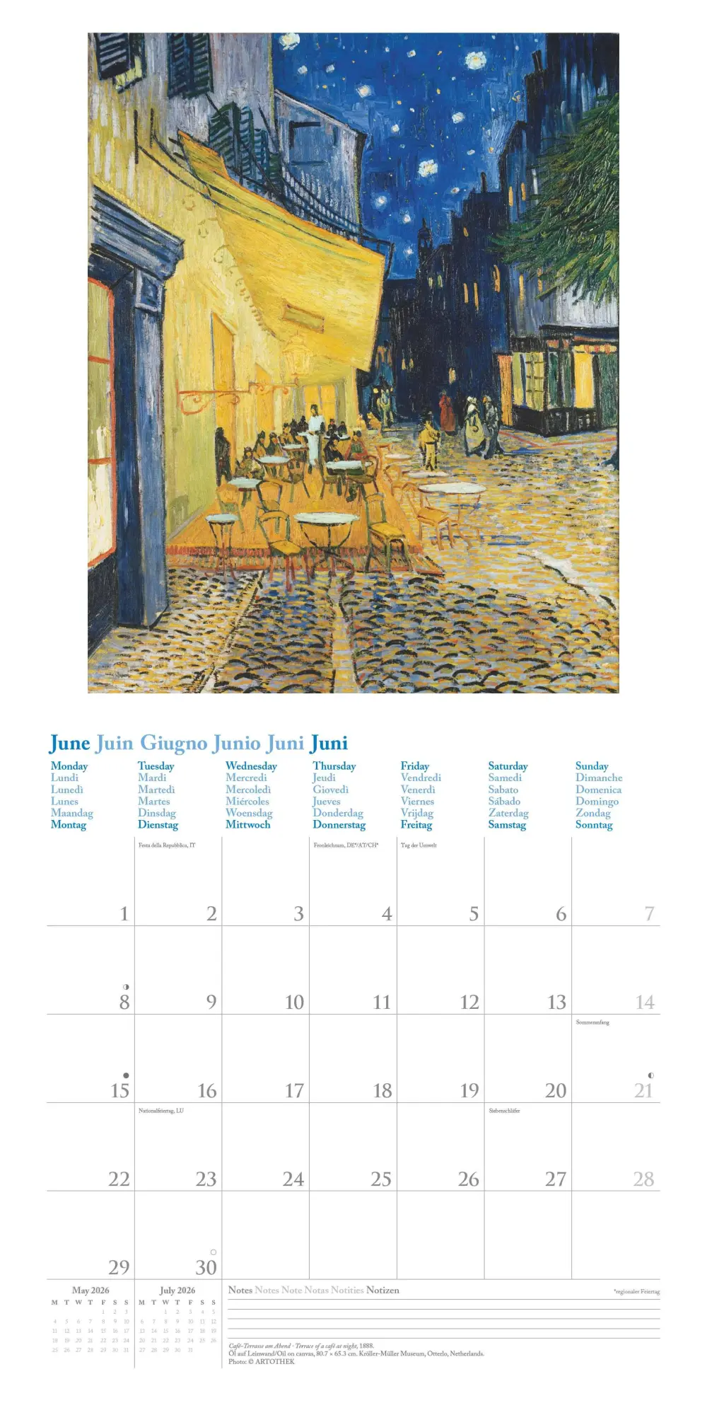 Bild: 4069095004535 | Vincent van Gogh 2026 - Wand-Kalender - Broschüren-Kalender - 30x30...