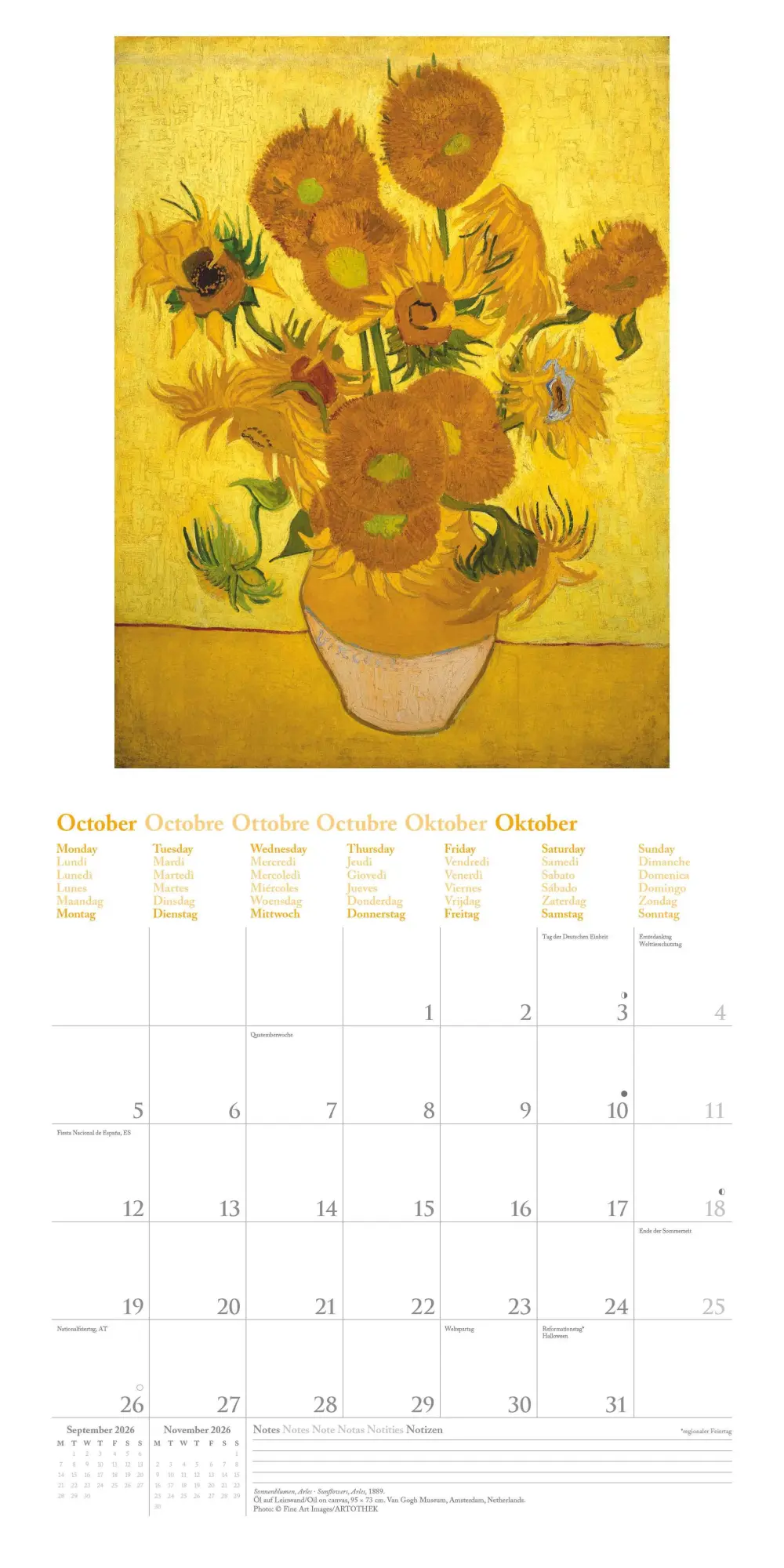 Bild: 4069095004535 | Vincent van Gogh 2026 - Wand-Kalender - Broschüren-Kalender - 30x30...