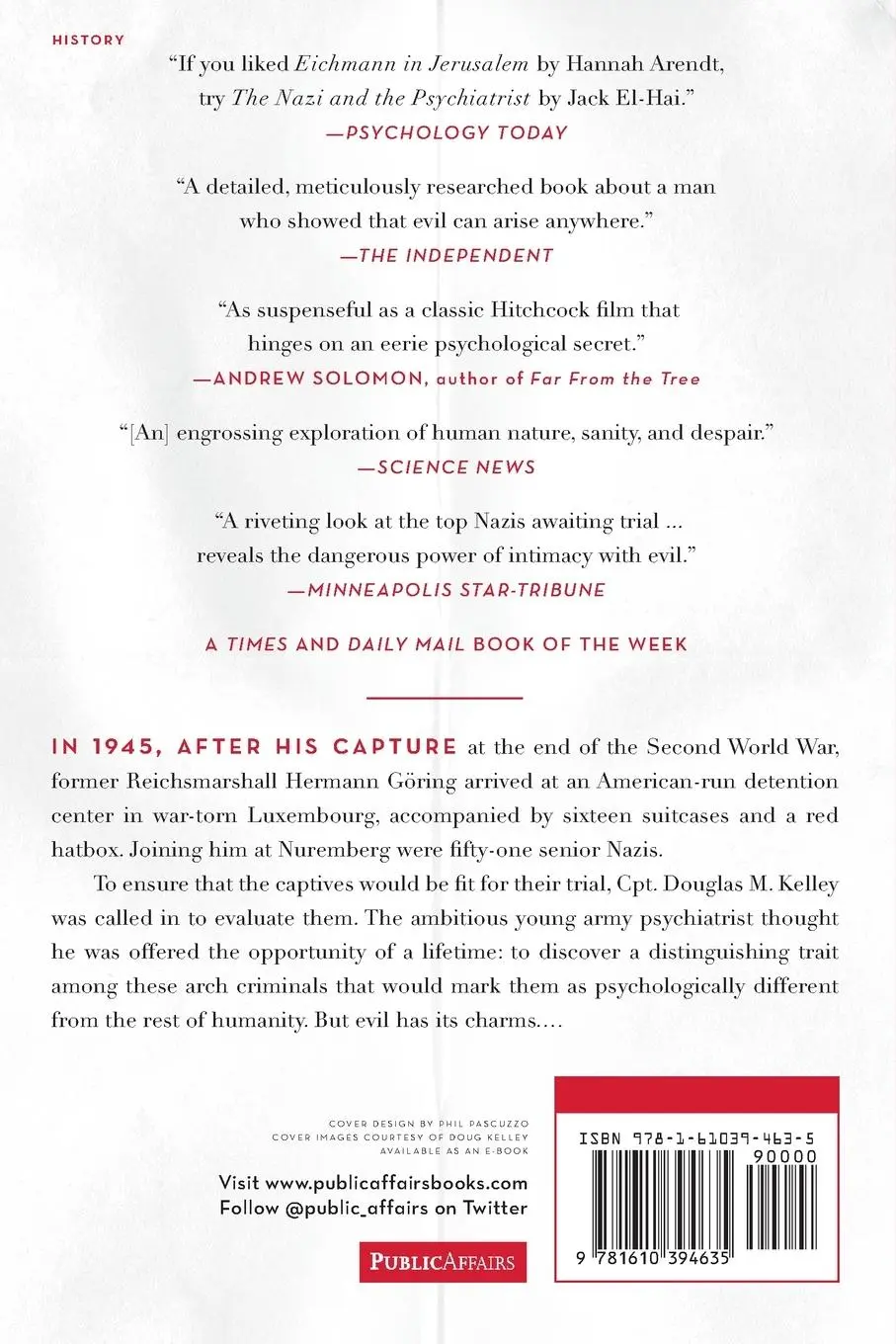 Rückseite: 9781610394635 | The Nazi and the Psychiatrist | Jack El-Hai | Taschenbuch | Englisch