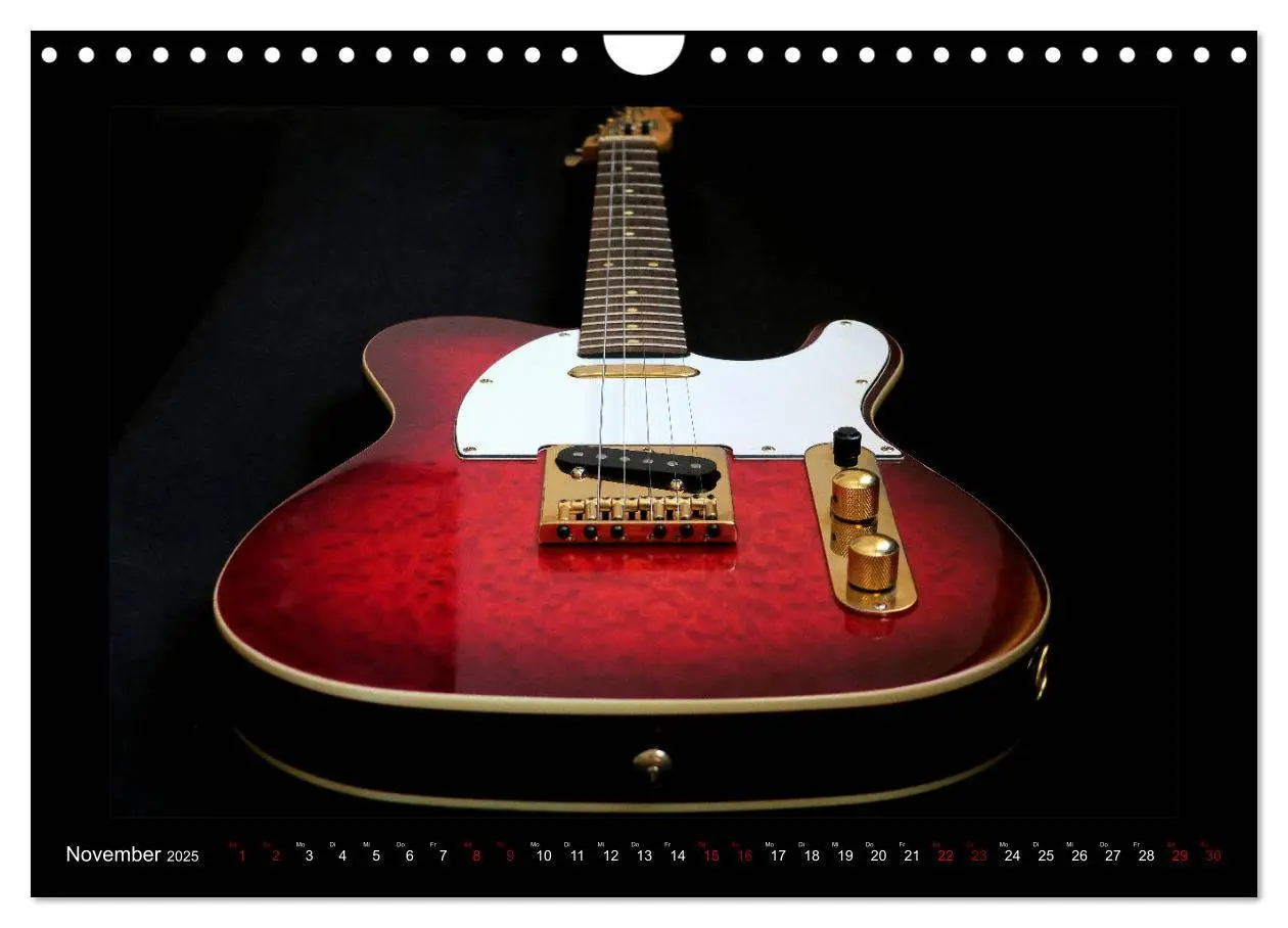 Bild: 9783435344635 | Rockgitarren im Blitzlicht (Wandkalender 2025 DIN A4 quer),...