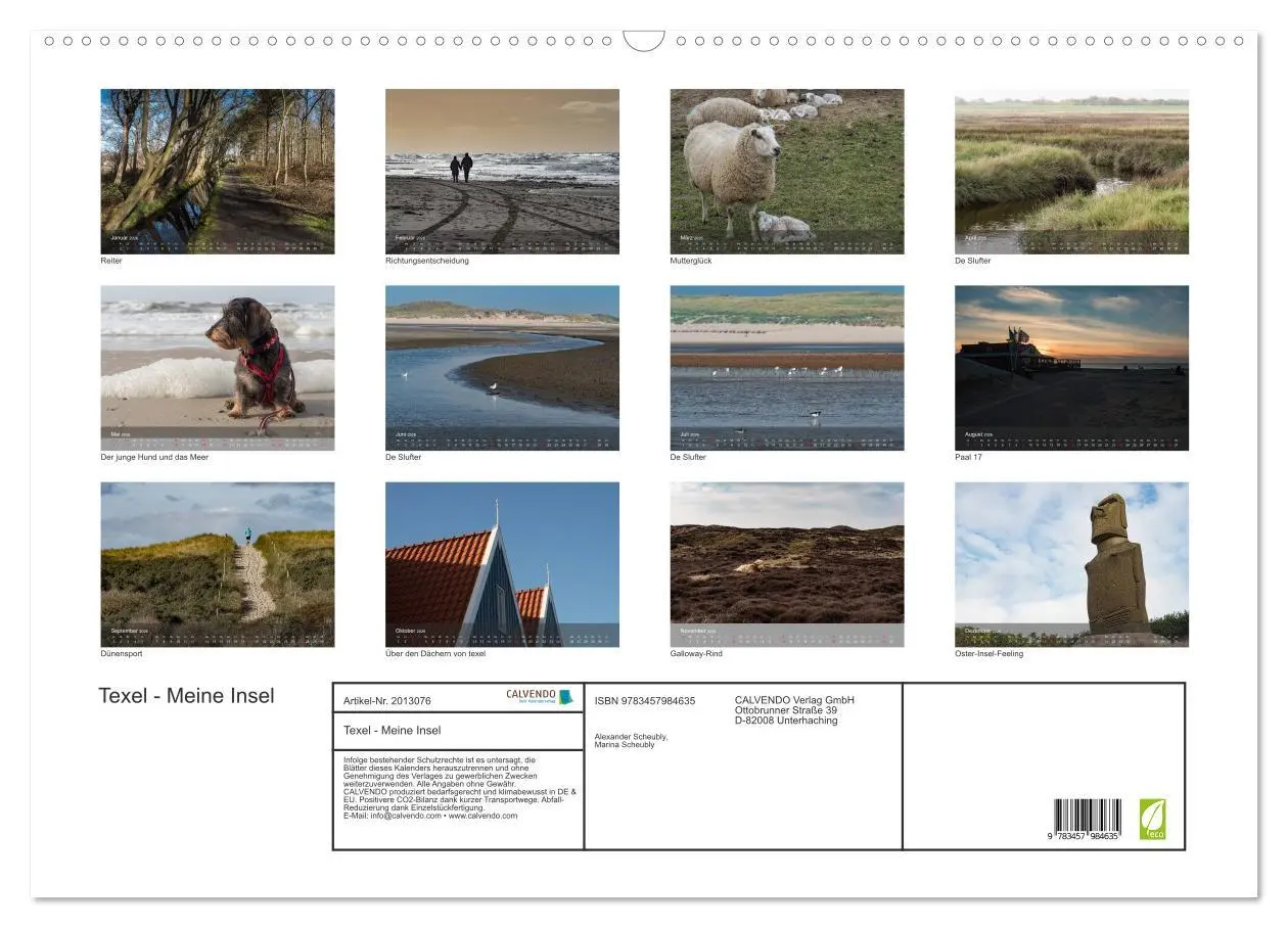 Bild: 9783457984635 | Texel - Meine Insel (Wandkalender 2026 DIN A2 quer), CALVENDO...