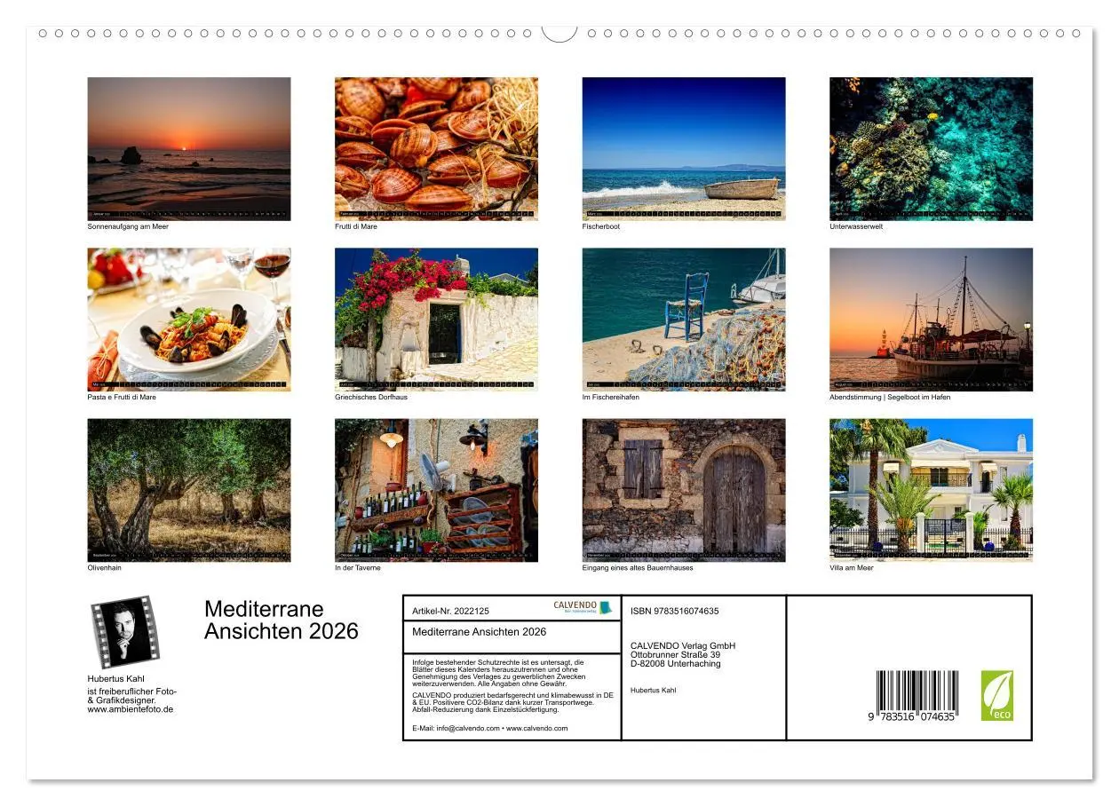 Bild: 9783516074635 | Mediterrane Ansichten 2026 (hochwertiger Premium Wandkalender 2026...