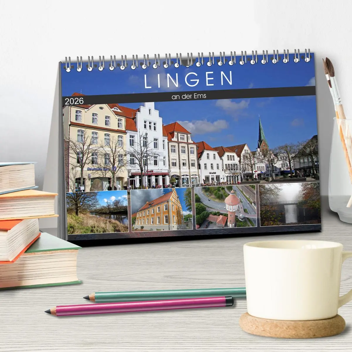 Bild: 9783516144635 | LINGEN an der Ems (Tischkalender 2026 DIN A5 quer), CALVENDO...