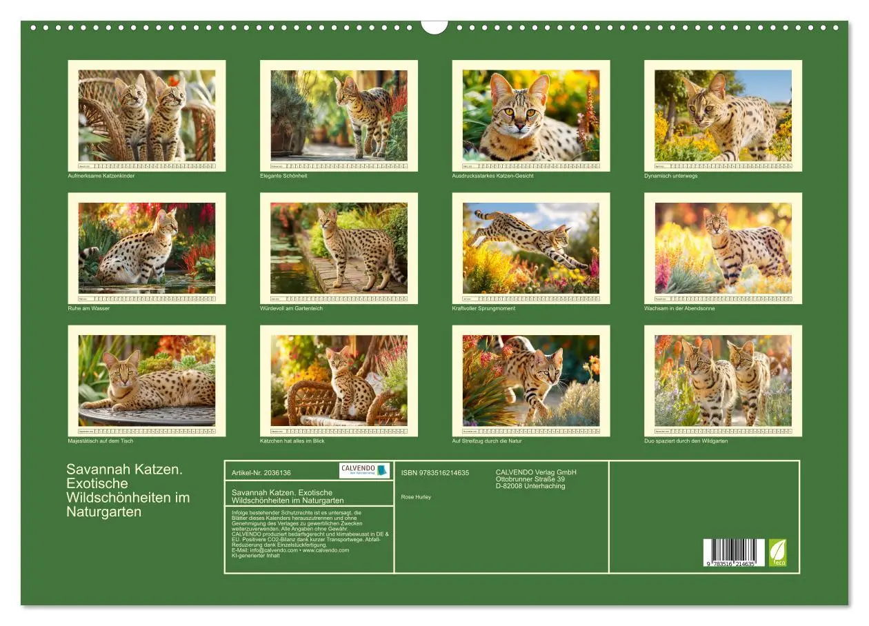 Bild: 9783516214635 | Savannah Katzen. Exotische Wildschönheiten im Naturgarten...