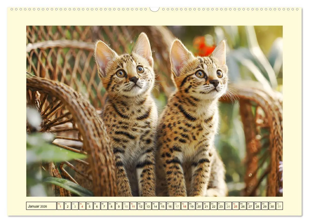 Bild: 9783516214635 | Savannah Katzen. Exotische Wildschönheiten im Naturgarten...
