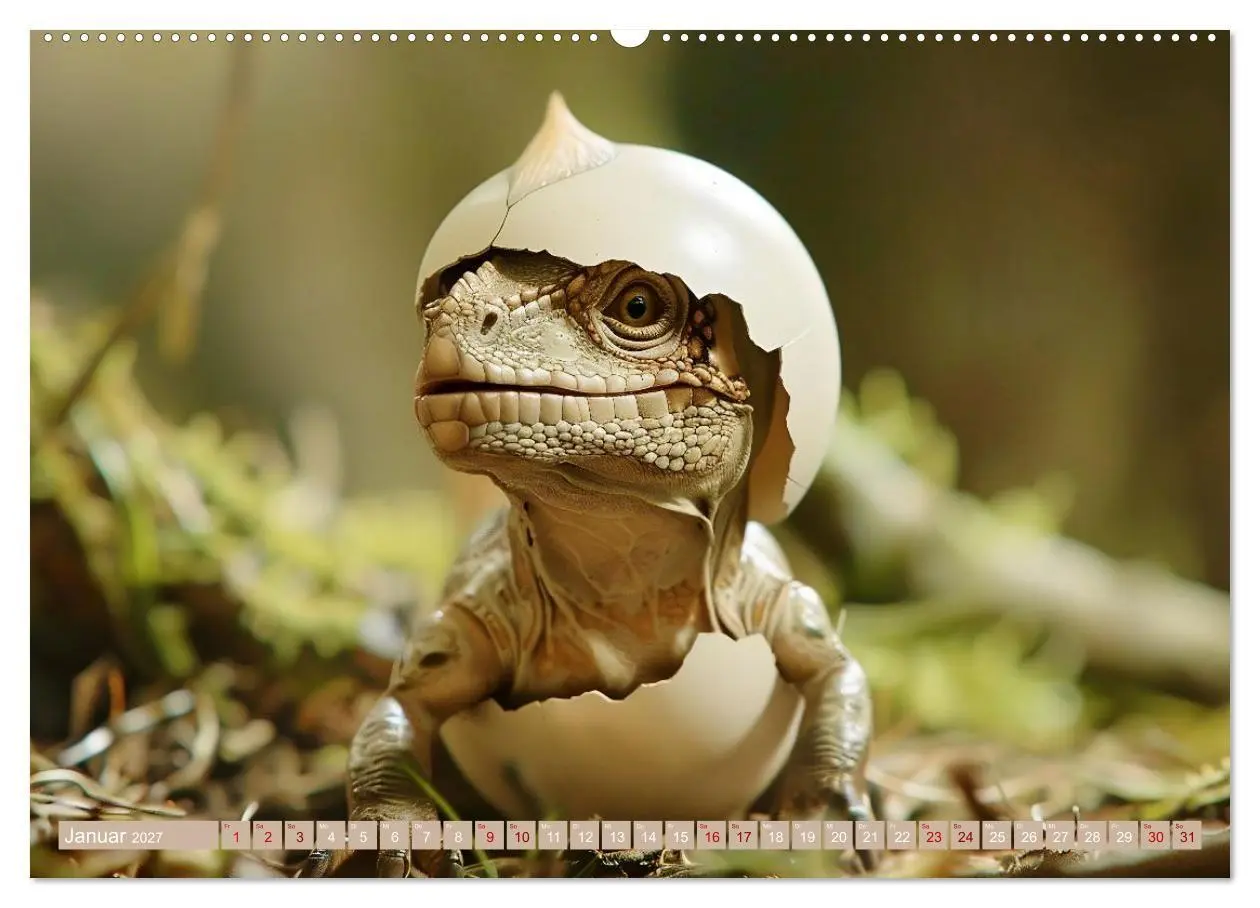 Bild: 9783569164635 | Dino-Babys (Wandkalender 2027 DIN A2 quer), CALVENDO Monatskalender