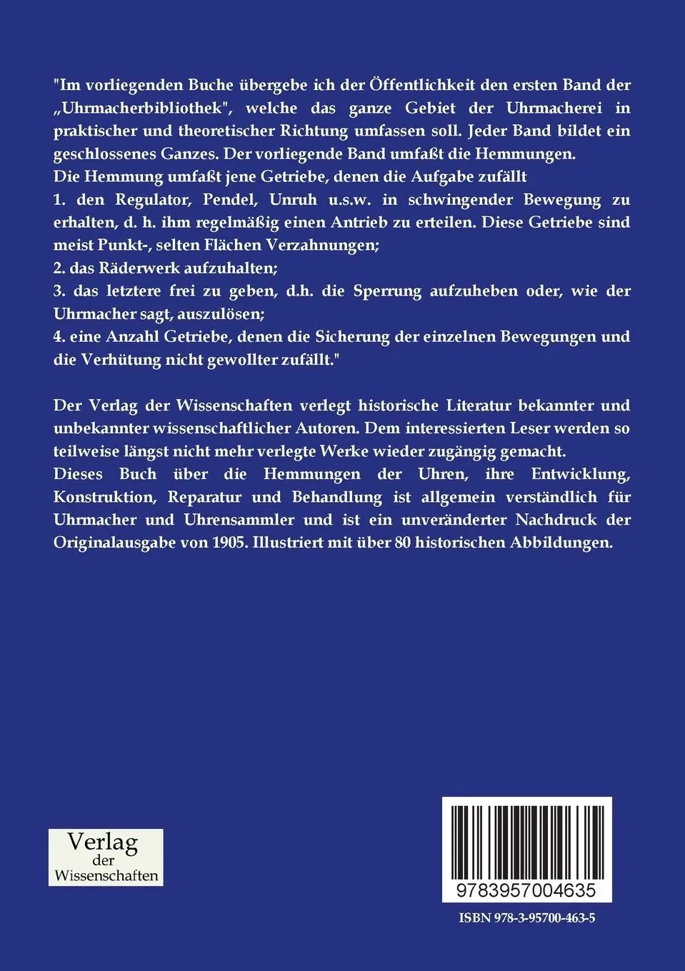 Rückseite: 9783957004635 | Die Hemmungen der Uhren | Conrad Dietzschold | Taschenbuch | 248 S.