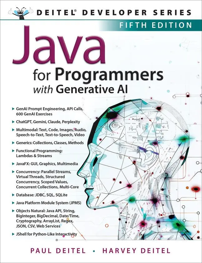Cover: 9780137574735 | Java for Programmers | With Generative AI | Paul Deitel (u. a.) | Buch Cover: 9780137574735 | Java for Programmers | With Generative AI | Paul Deitel (u. a.) | Buch