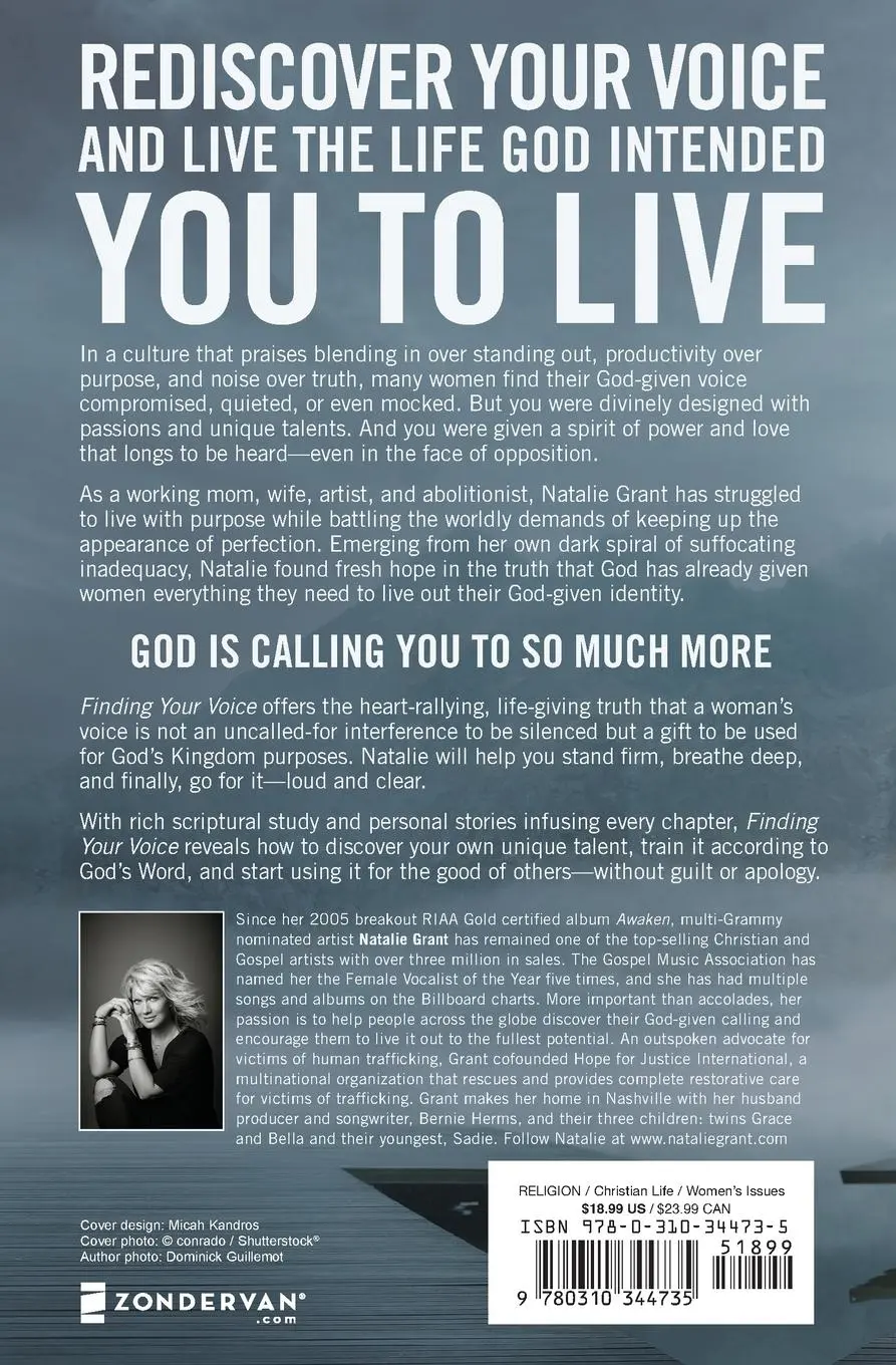 Rückseite: 9780310344735 | Finding Your Voice | Natalie Grant | Taschenbuch | Englisch | 2016
