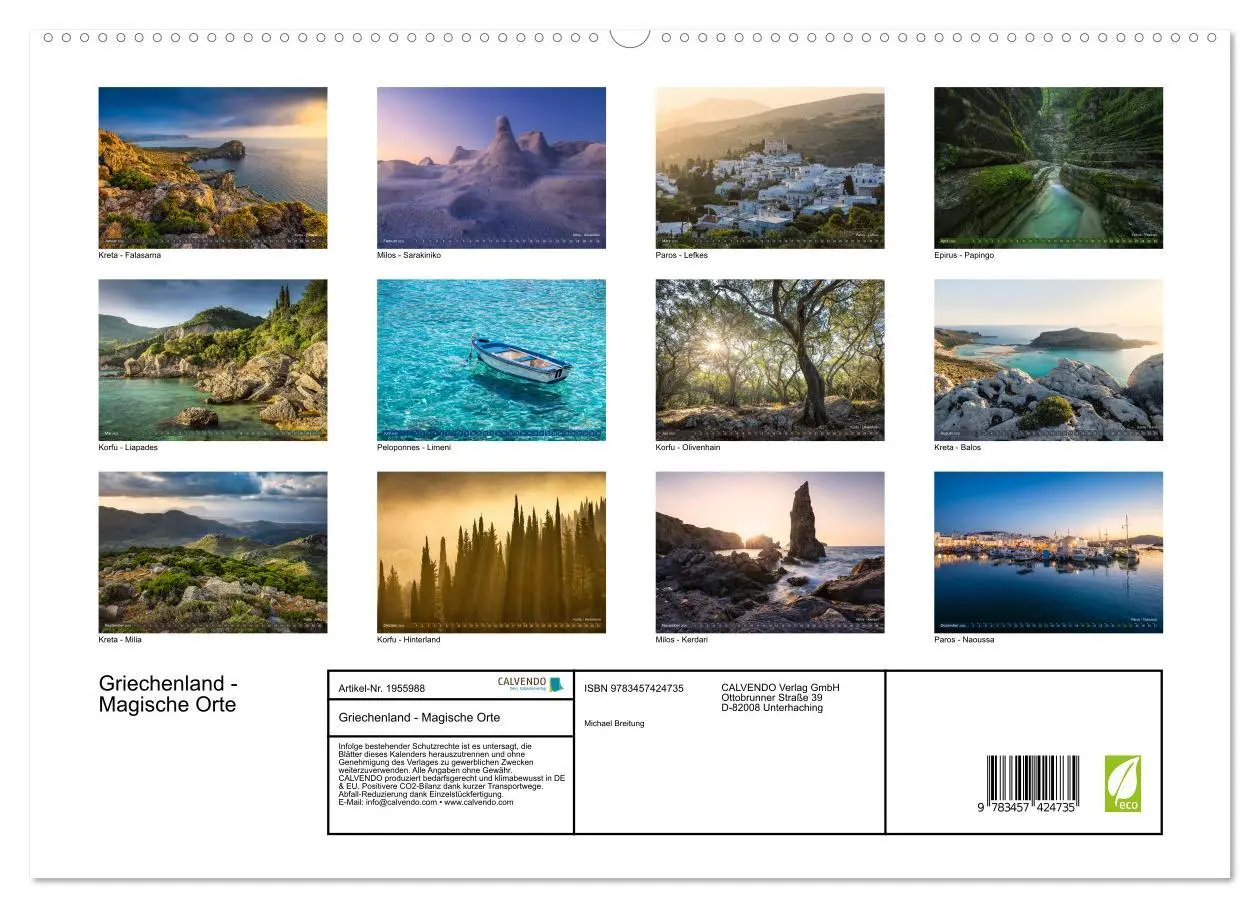 Bild: 9783457424735 | Griechenland - Magische Orte (hochwertiger Premium Wandkalender...