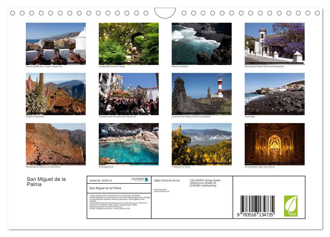 Bild: 9783516134735 | San Miguel de la Palma (Wandkalender 2026 DIN A4 quer), CALVENDO...