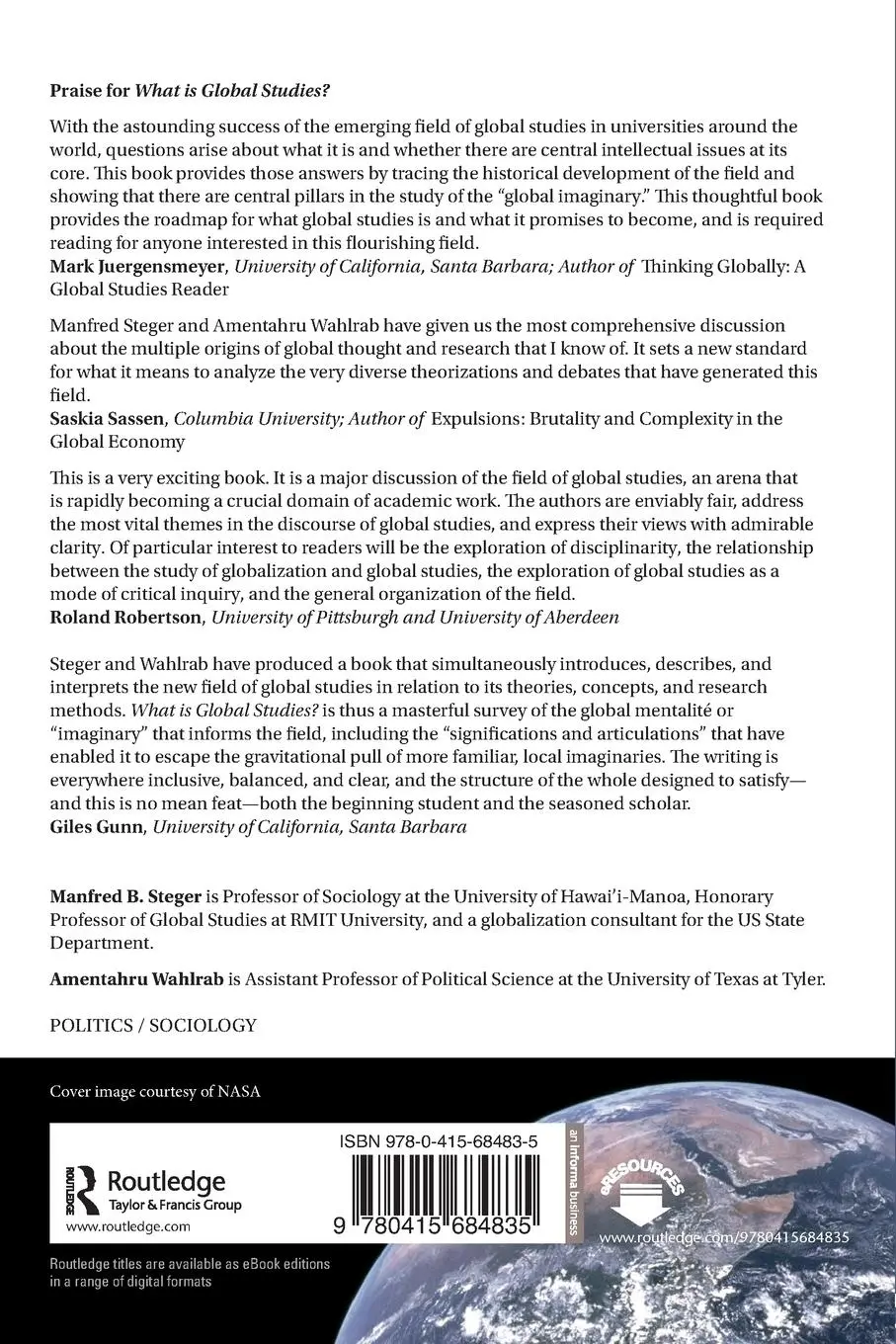 Rückseite: 9780415684835 | What Is Global Studies? | Theory &amp; Practice | Steger (u. a.) | Buch