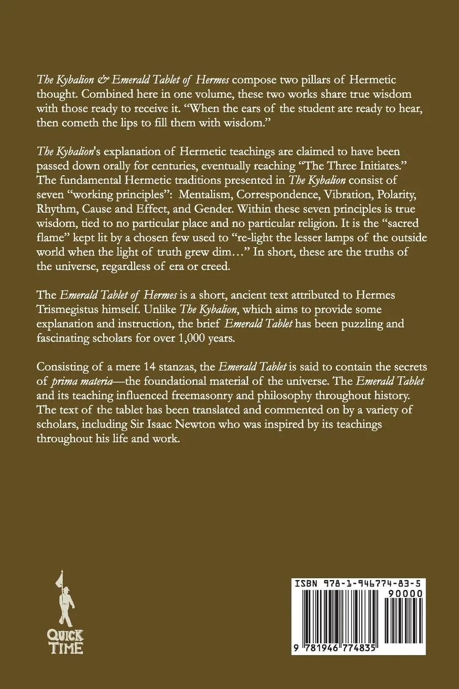 Rückseite: 9781946774835 | The Kybalion &amp; The Emerald Tablet of Hermes | Initiates (u. a.) | Buch