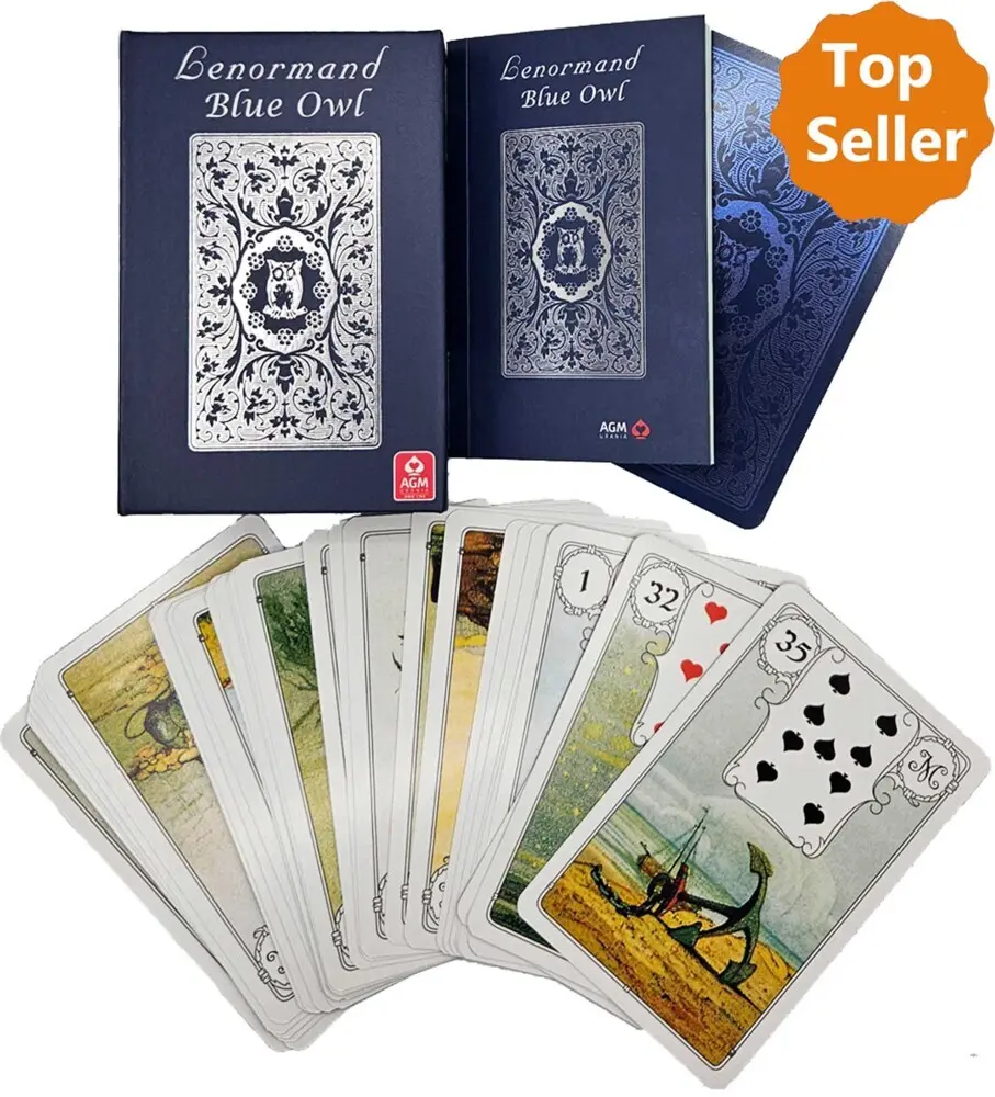 Cover: 9783038194835 | Lenormand Blue Owl (Silver Edition) - Marie-Anne Lenormand (English...