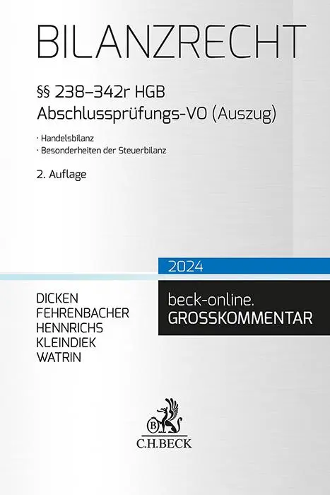 Cover: 9783406784835 | Bilanzrecht | §§ 238-342r HGB, Abschlussprüfungs-VO (Auszug) | Buch