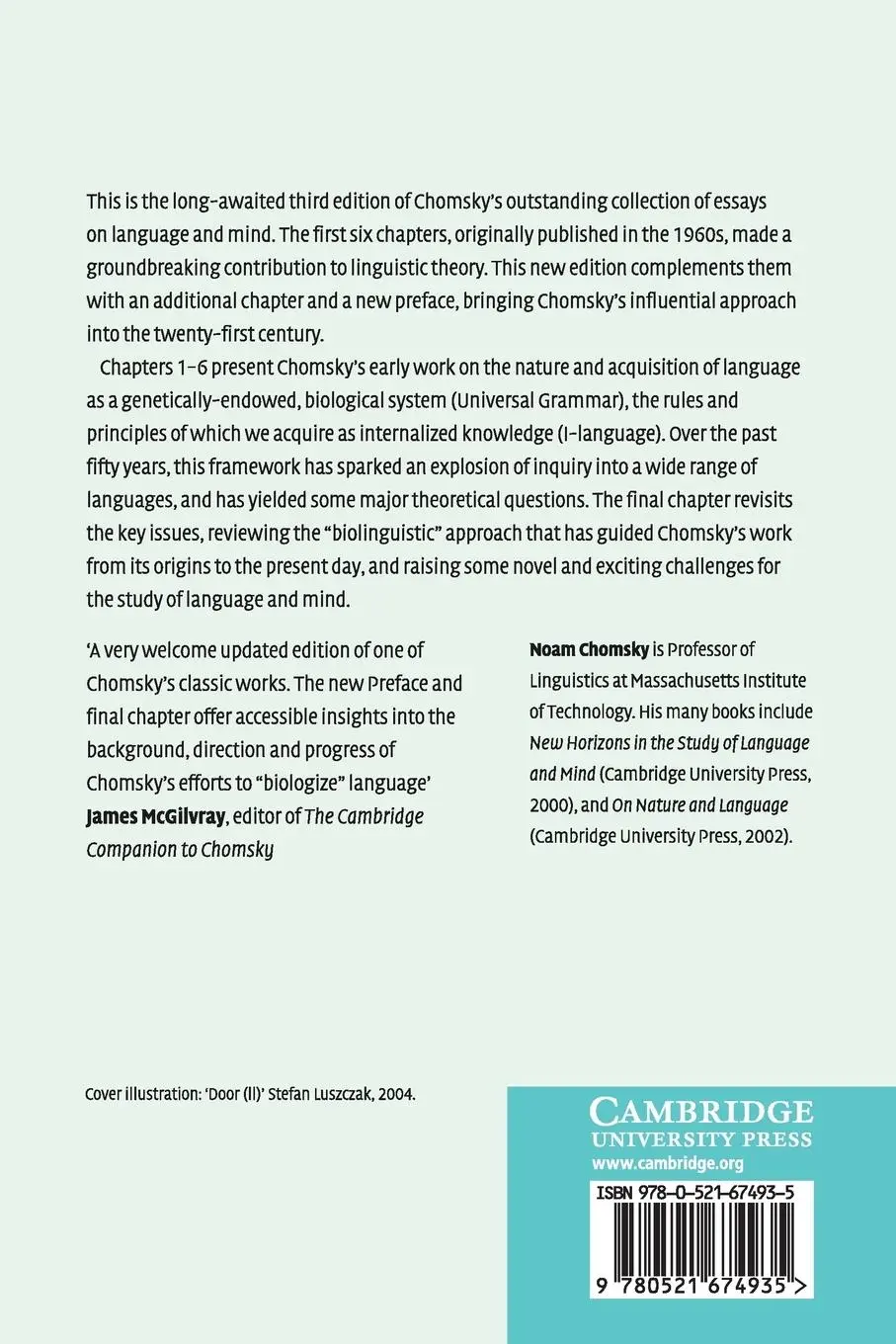 Rückseite: 9780521674935 | Language and Mind 3ed | Noam Chomsky | Taschenbuch | Englisch | 2017