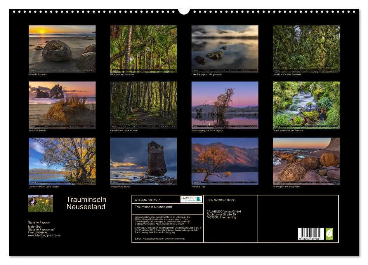 Bild: 9783457884935 | Trauminseln Neuseeland (Wandkalender 2026 DIN A2 quer), CALVENDO...