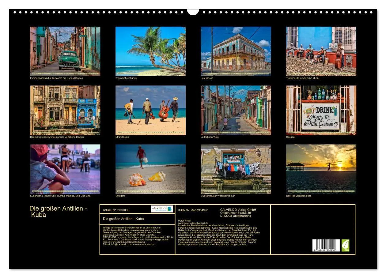 Bild: 9783457954935 | Die großen Antillen - Kuba (Wandkalender 2026 DIN A2 quer),...