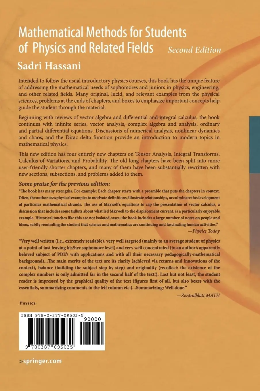 Rückseite: 9780387095035 | Mathematical Methods | For Students of Physics and Related Fields