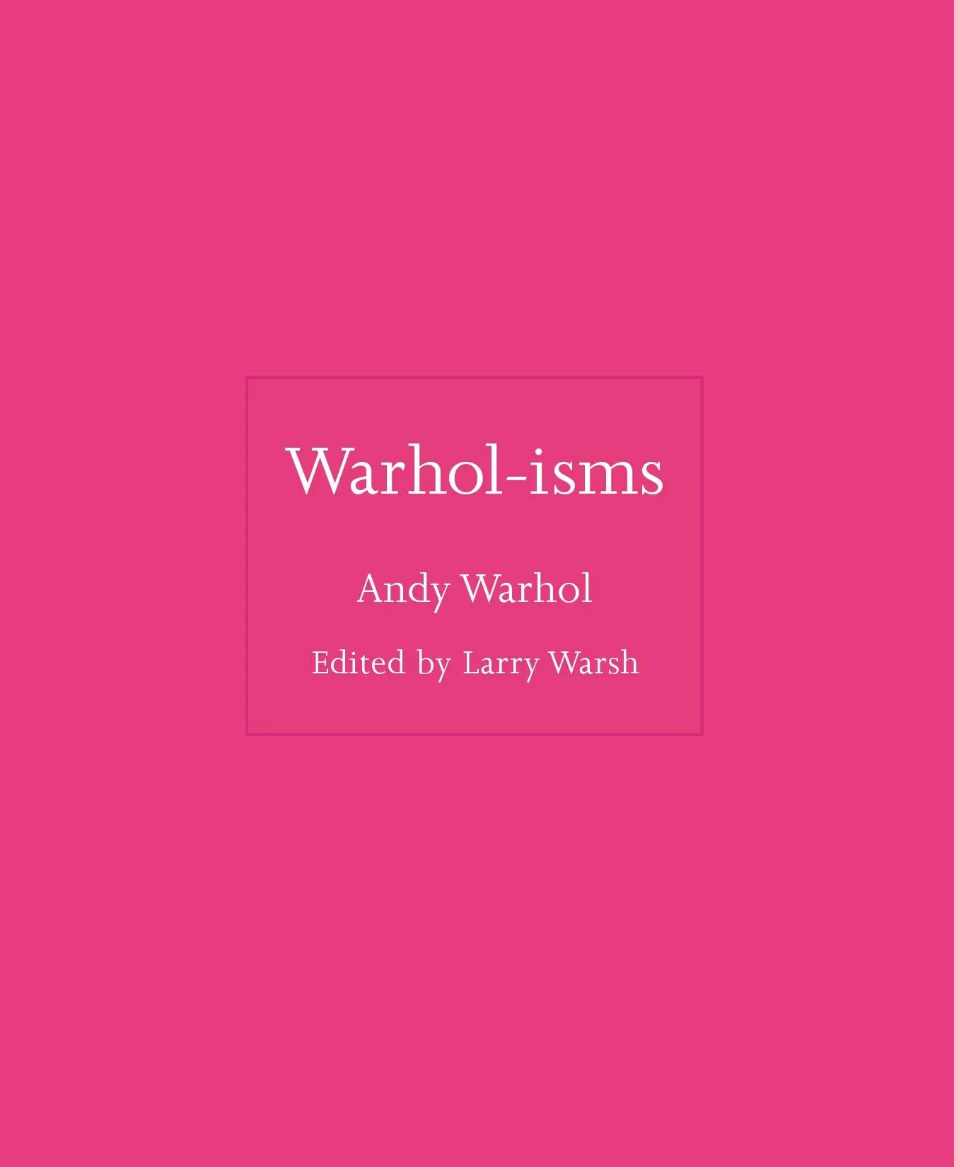 Cover: 9780691235035 | Warhol-Isms | Andy Warhol | Buch | Gebunden | Englisch | 2022