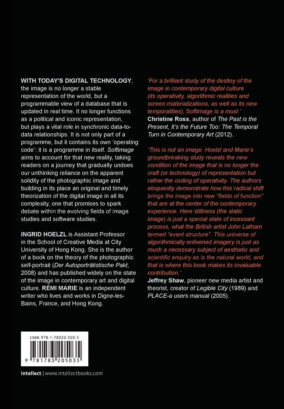 Rückseite: 9781783205035 | Softimage | Towards a New Theory of the Digital Image | Hoelzl (u. a.)