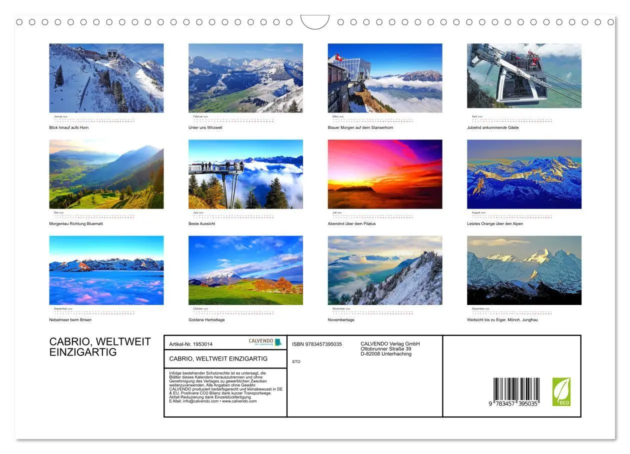 Bild: 9783457395035 | CABRIO, WELTWEIT EINZIGARTIG (Wandkalender 2026 DIN A3 quer),...