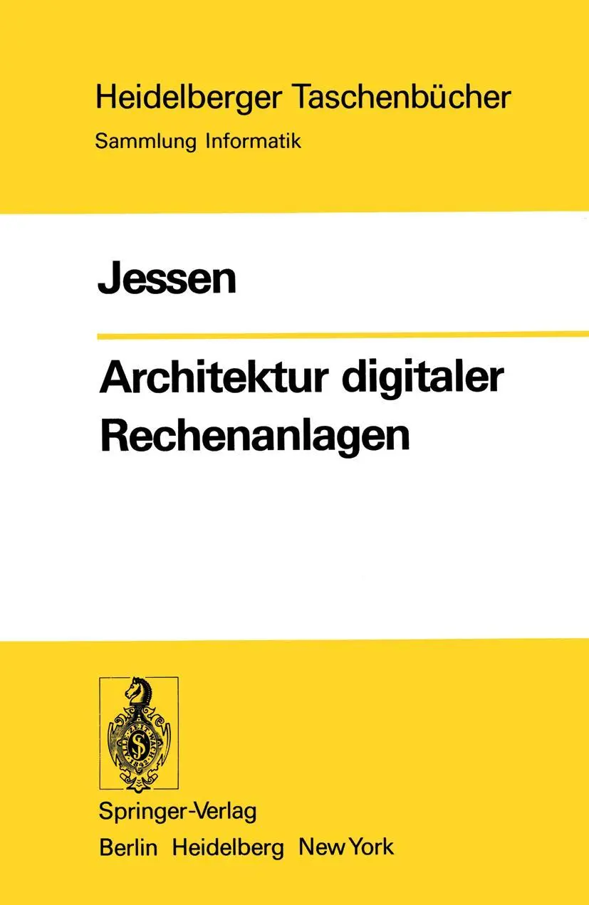 Cover: 9783540075035 | Architektur digitaler Rechenanlagen | E. Jessen | Taschenbuch | x