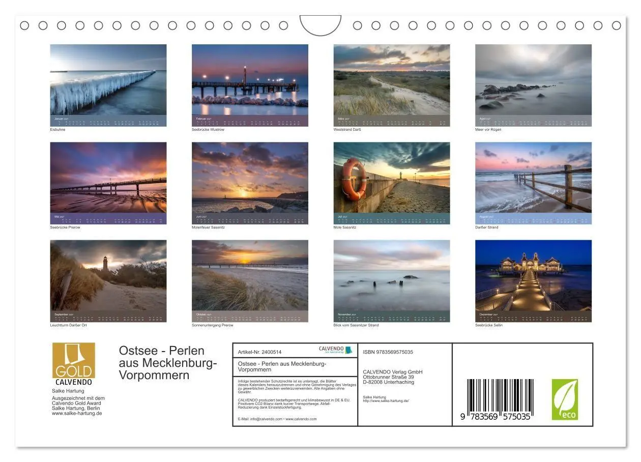 Bild: 9783569575035 | Ostsee - Perlen aus Mecklenburg-Vorpommern (Wandkalender 2027 DIN...