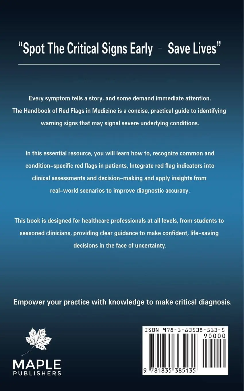 Rückseite: 9781835385135 | The Handbook Of Red Flags In Medicine | Amir Ahmad Frcp (u. a.) | Buch