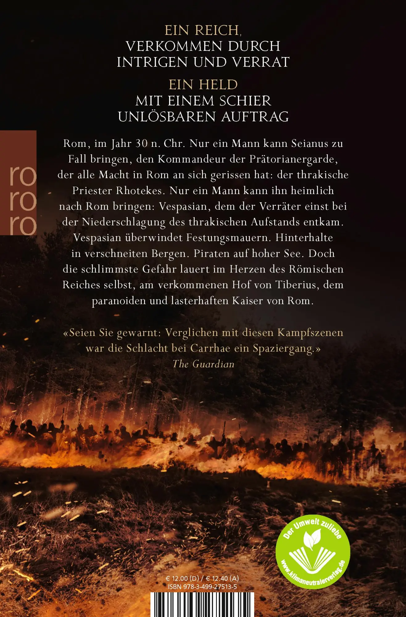 Rückseite: 9783499275135 | Vespasian. Das Tor zur Macht | Robert Fabbri | Taschenbuch | 508 S.