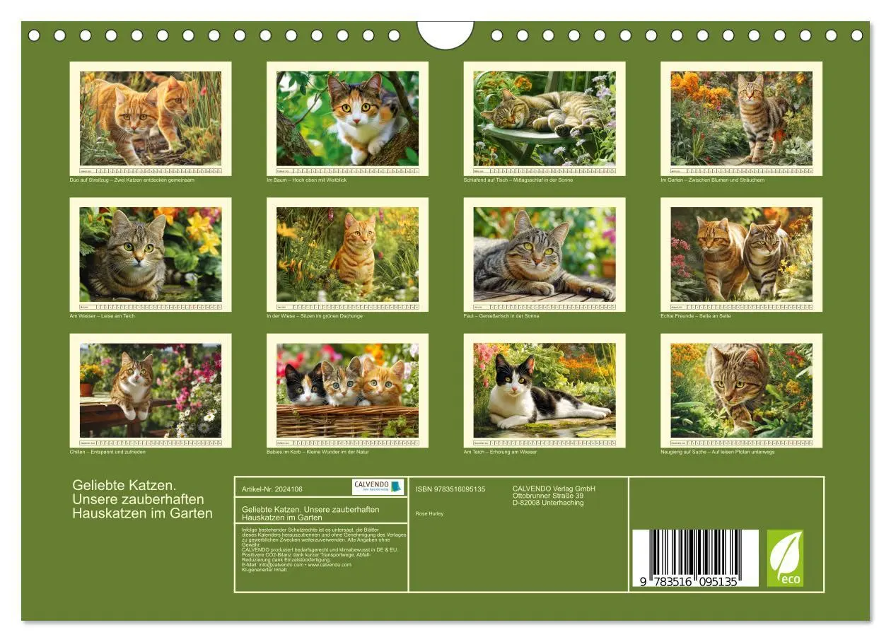 Bild: 9783516095135 | Geliebte Katzen. Unsere zauberhaften Hauskatzen im Garten...