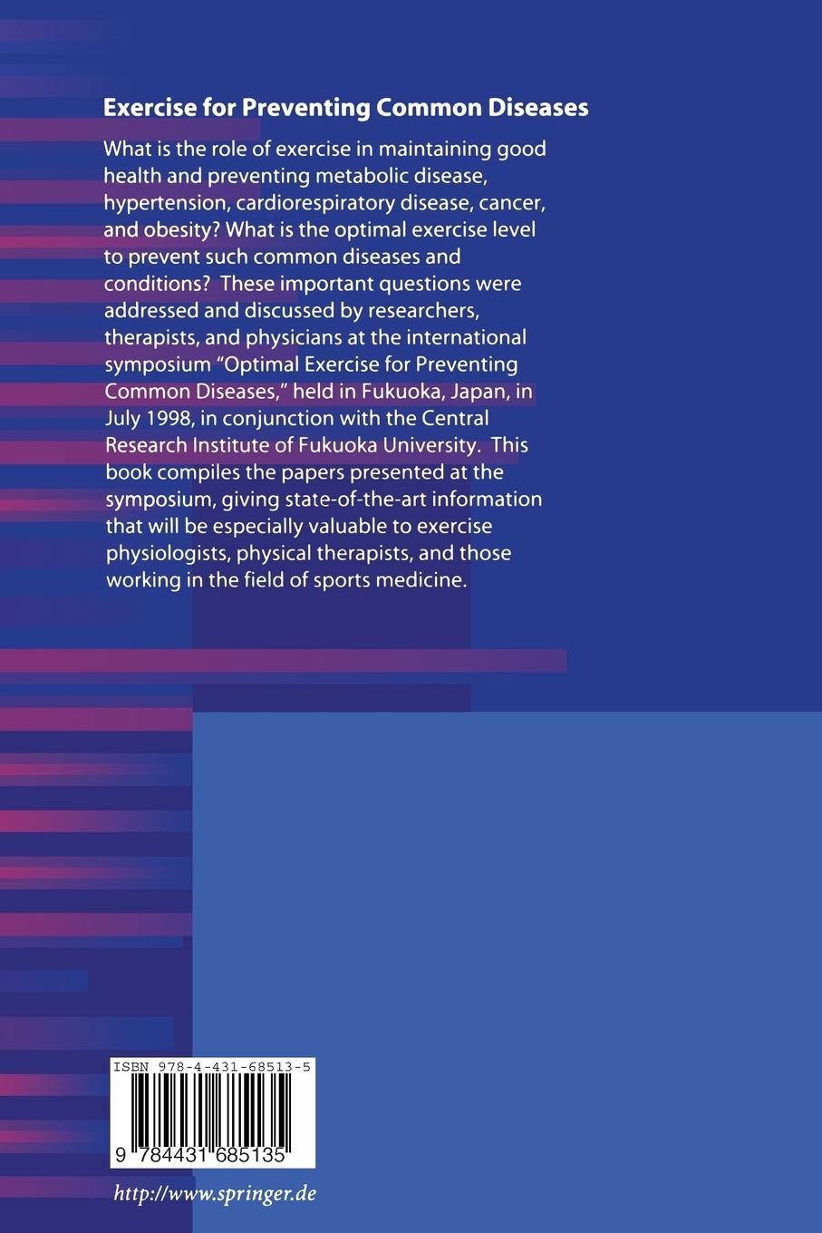 Rückseite: 9784431685135 | Exercise for Preventing Common Diseases | S. Munehiro (u. a.) | Buch