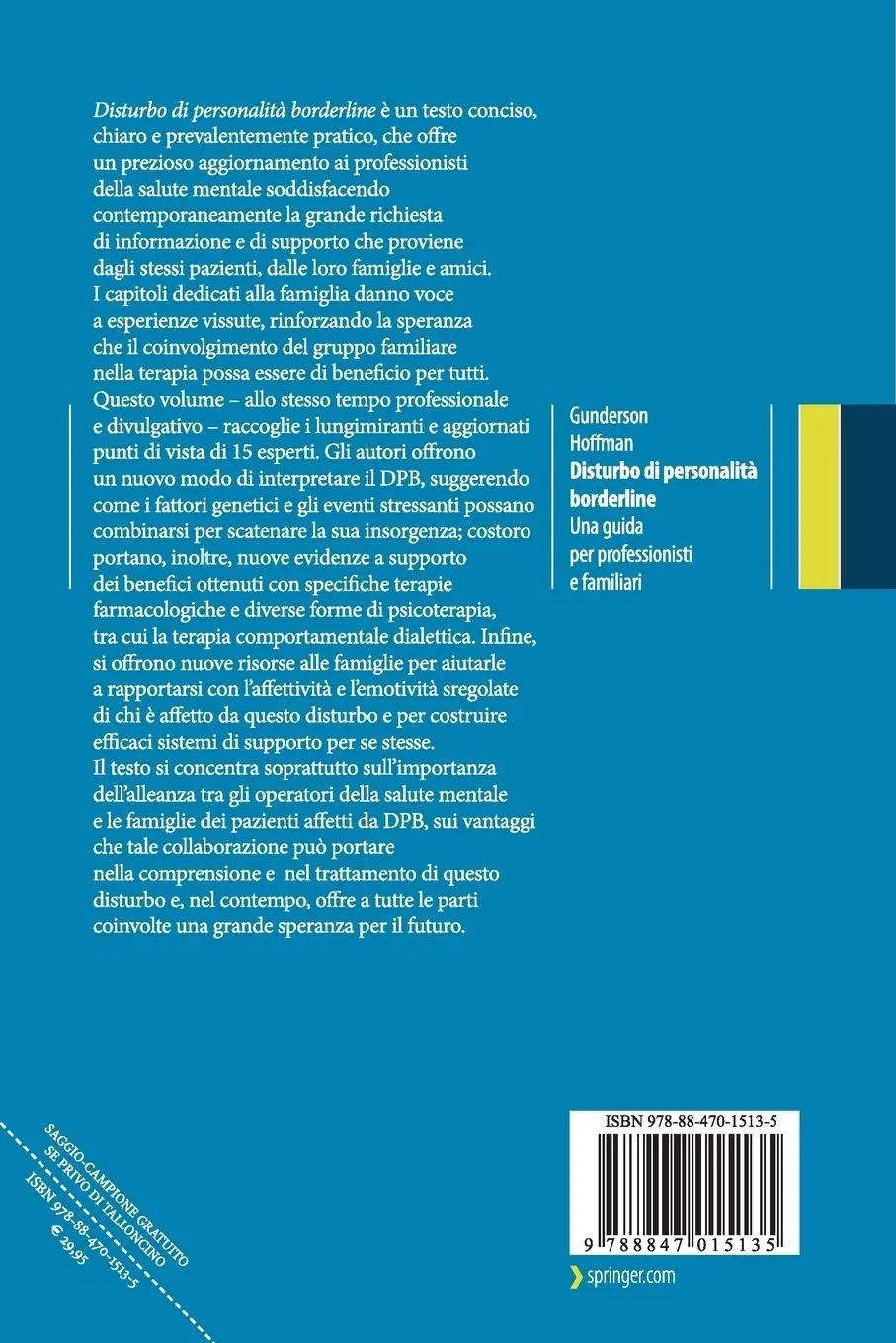 Rückseite: 9788847015135 | Disturbo di personalita' borderline | Perry D. Hoffman (u. a.) | Buch