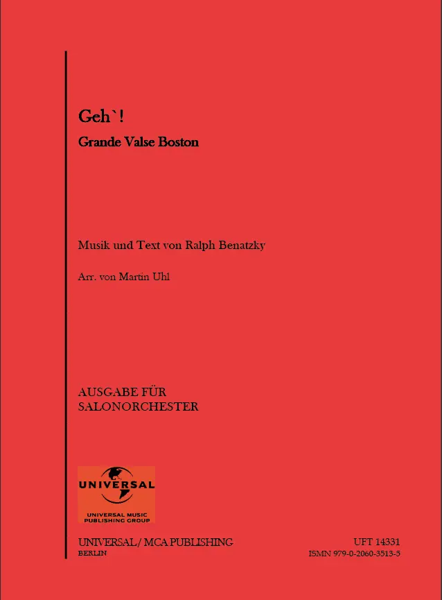 Cover: 9790206035135 | Geh | Ralph Benatzky | Buch | UFT | EAN 9790206035135