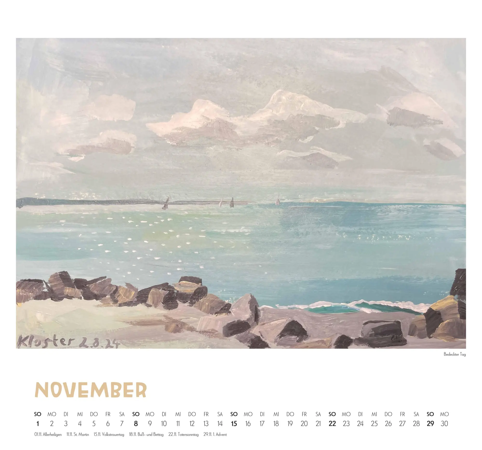 Bild: 4069095005235 | Mit Kat Menschik an der Ostsee 2026 - Kunstkalender - Spiralbindung...