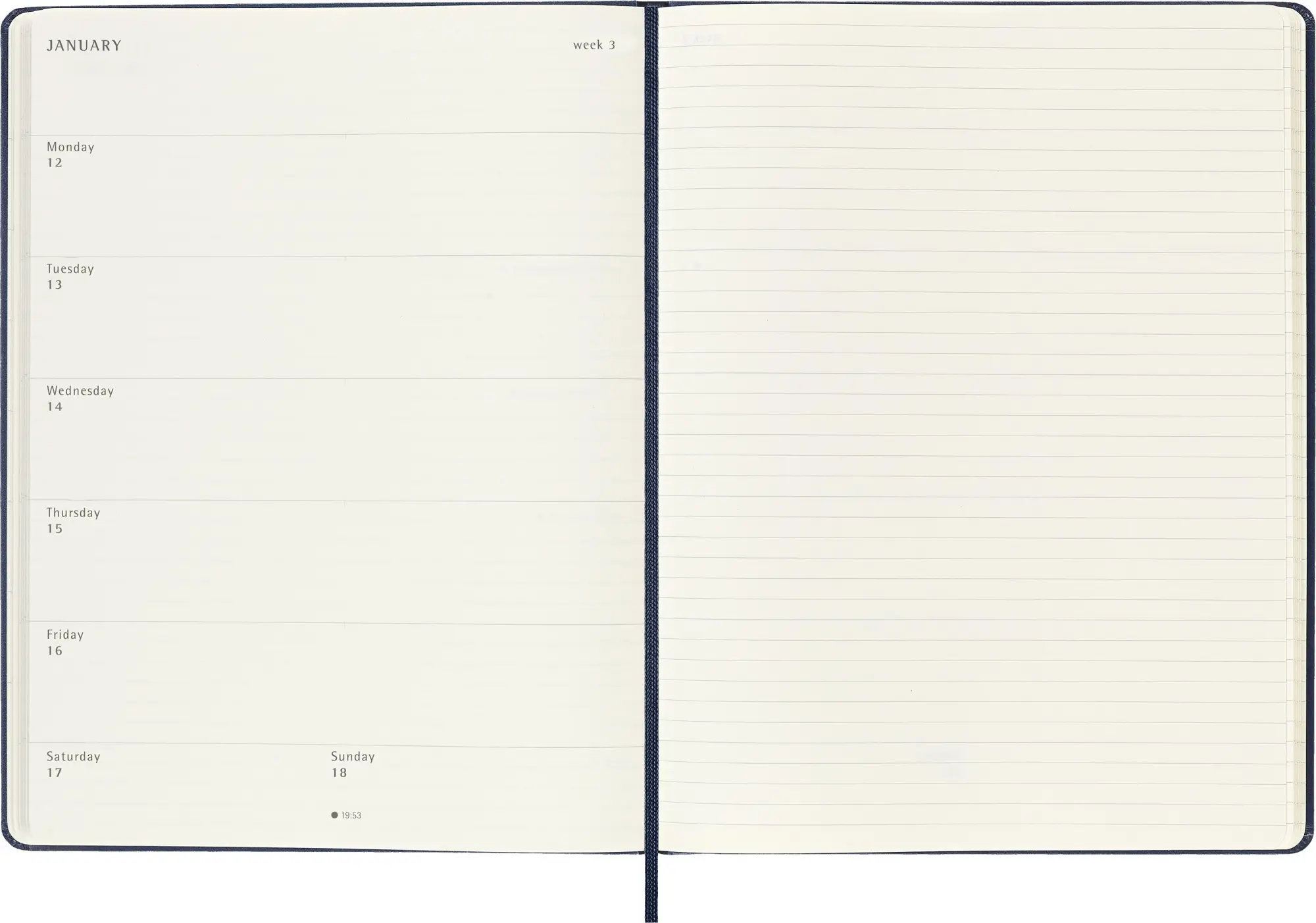 Bild: 8056999275235 | Moleskine 12 Monate Wochen Notizkalender 2026, XL, 1 Wo = 1 Seite,...